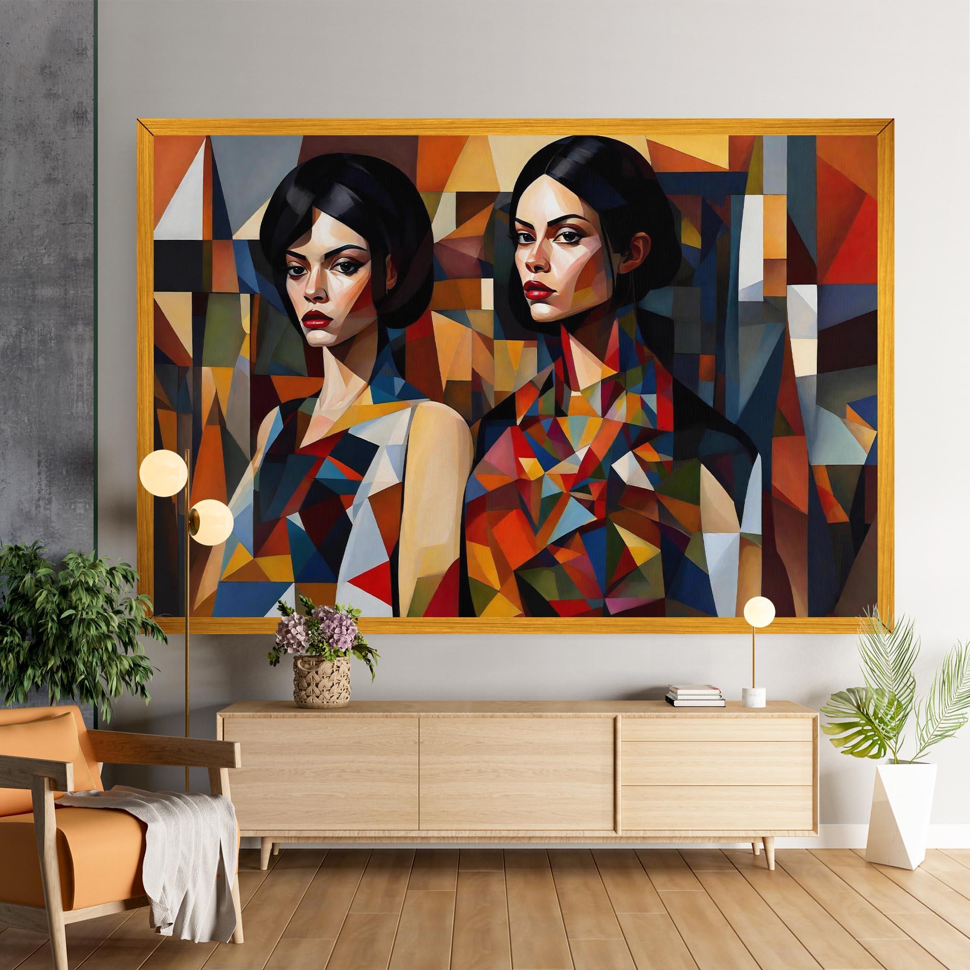 Tablou Canvas Young Abstract Women mockup 9