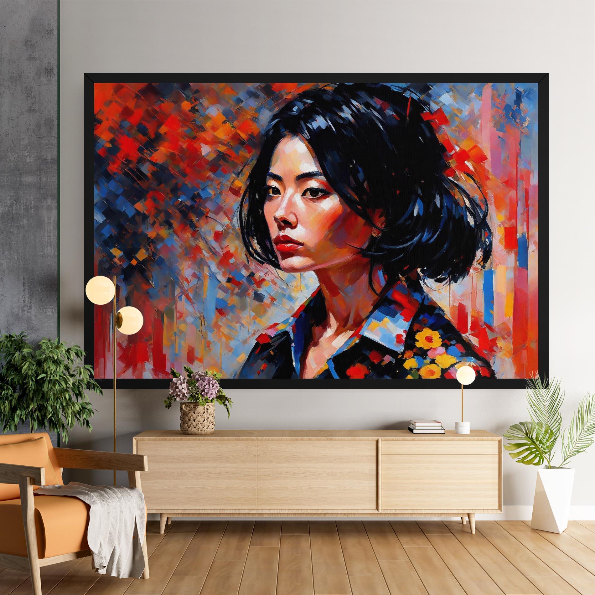Tablou Canvas Beautiful Asian Woman mockup 9