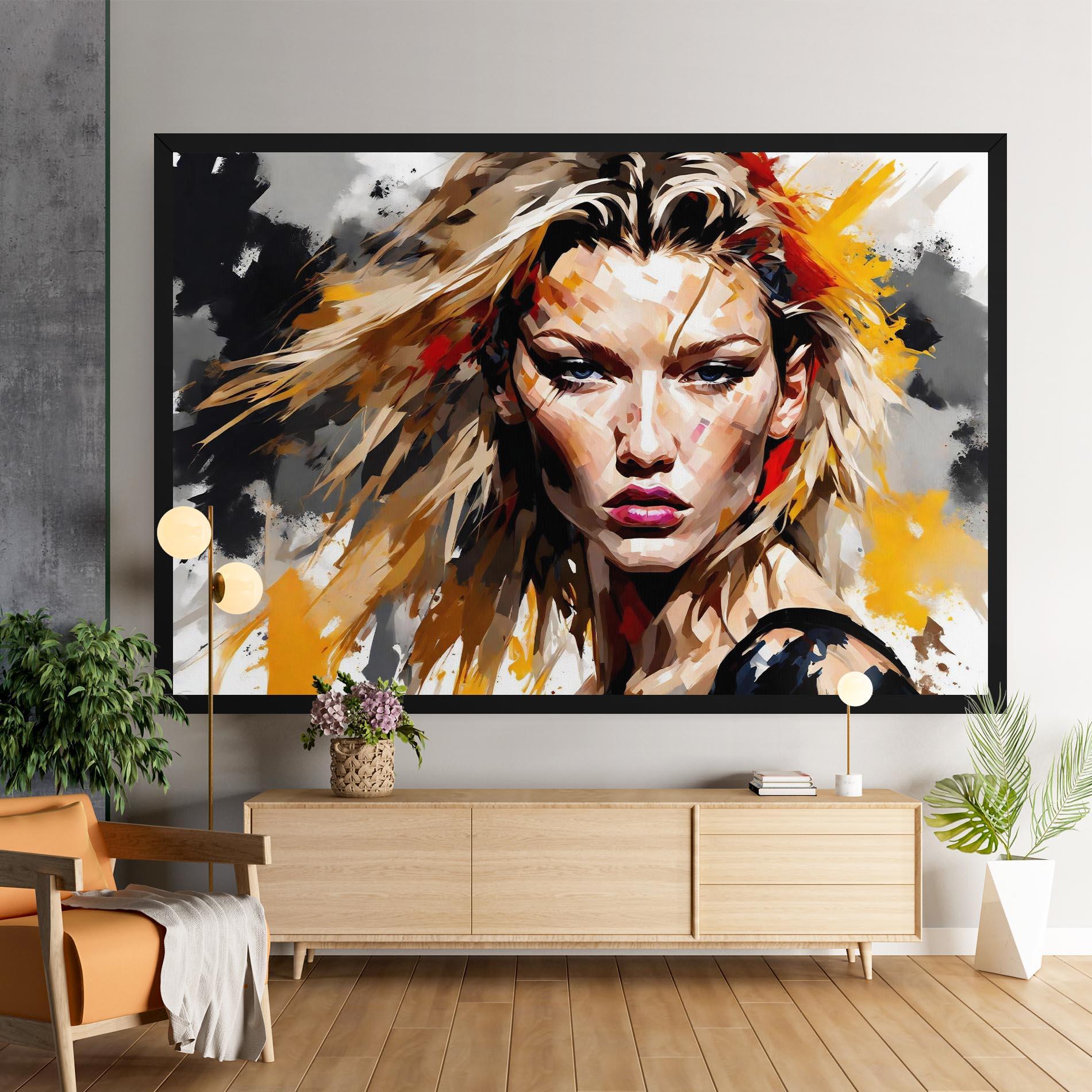 Tablou Canvas Blond Hair Splash mockup 9