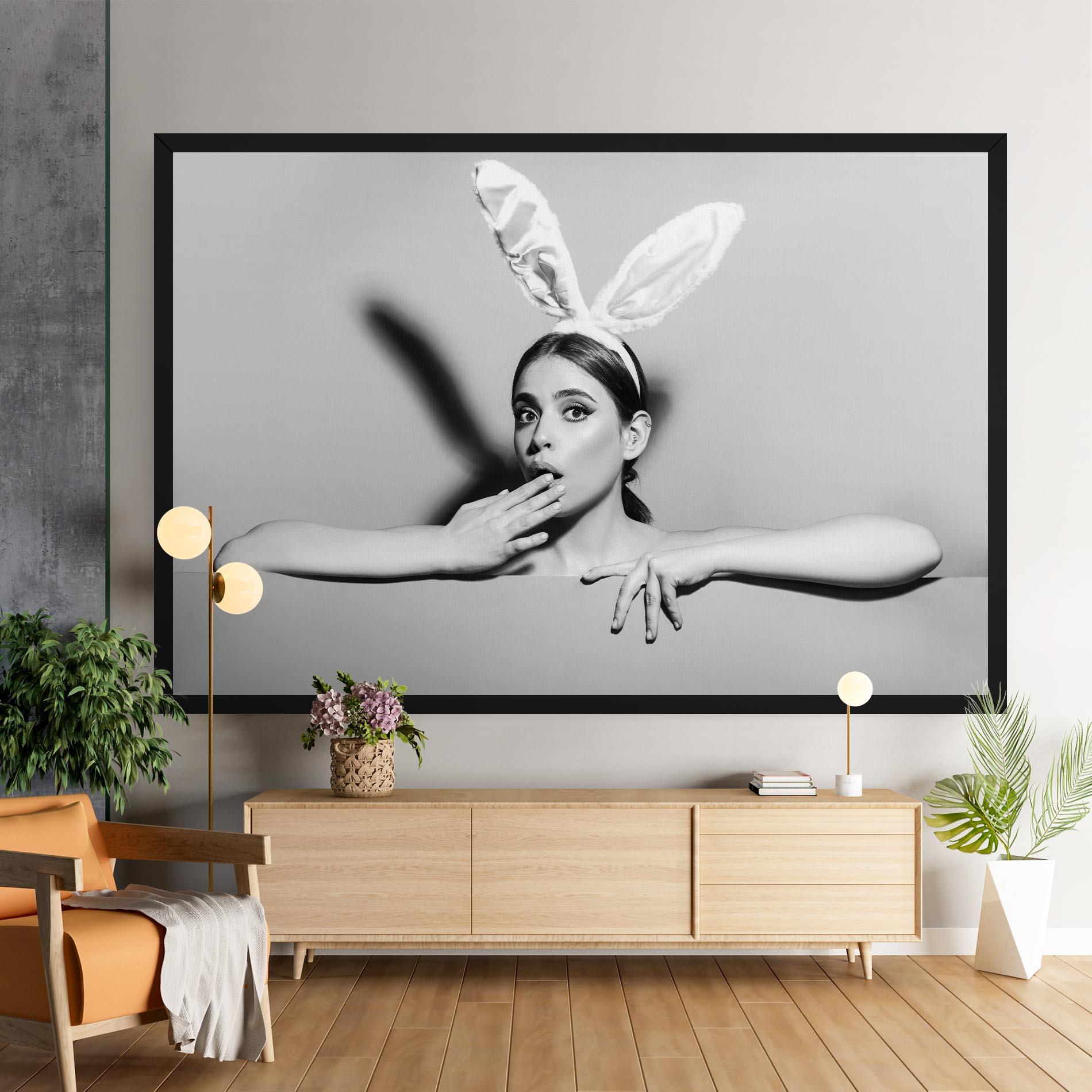 Tablou Canvas Bunny Ears Peeking mockup 9