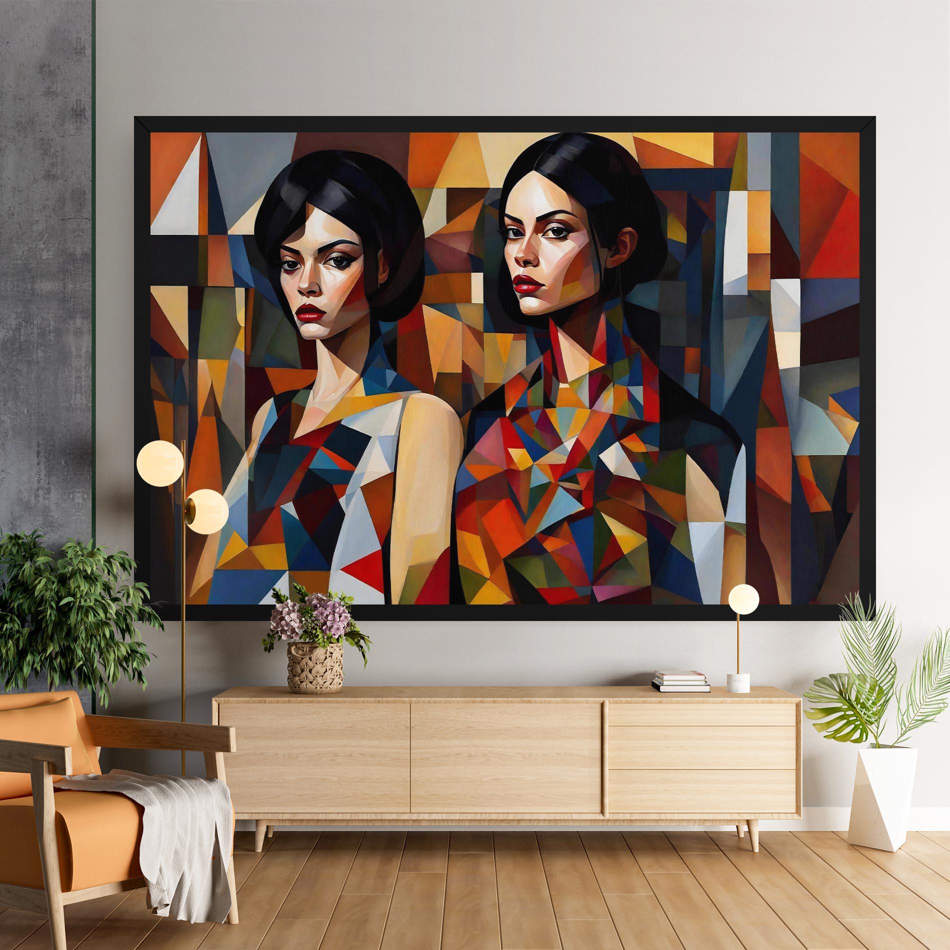 Tablou Canvas Young Abstract Women mockup 9