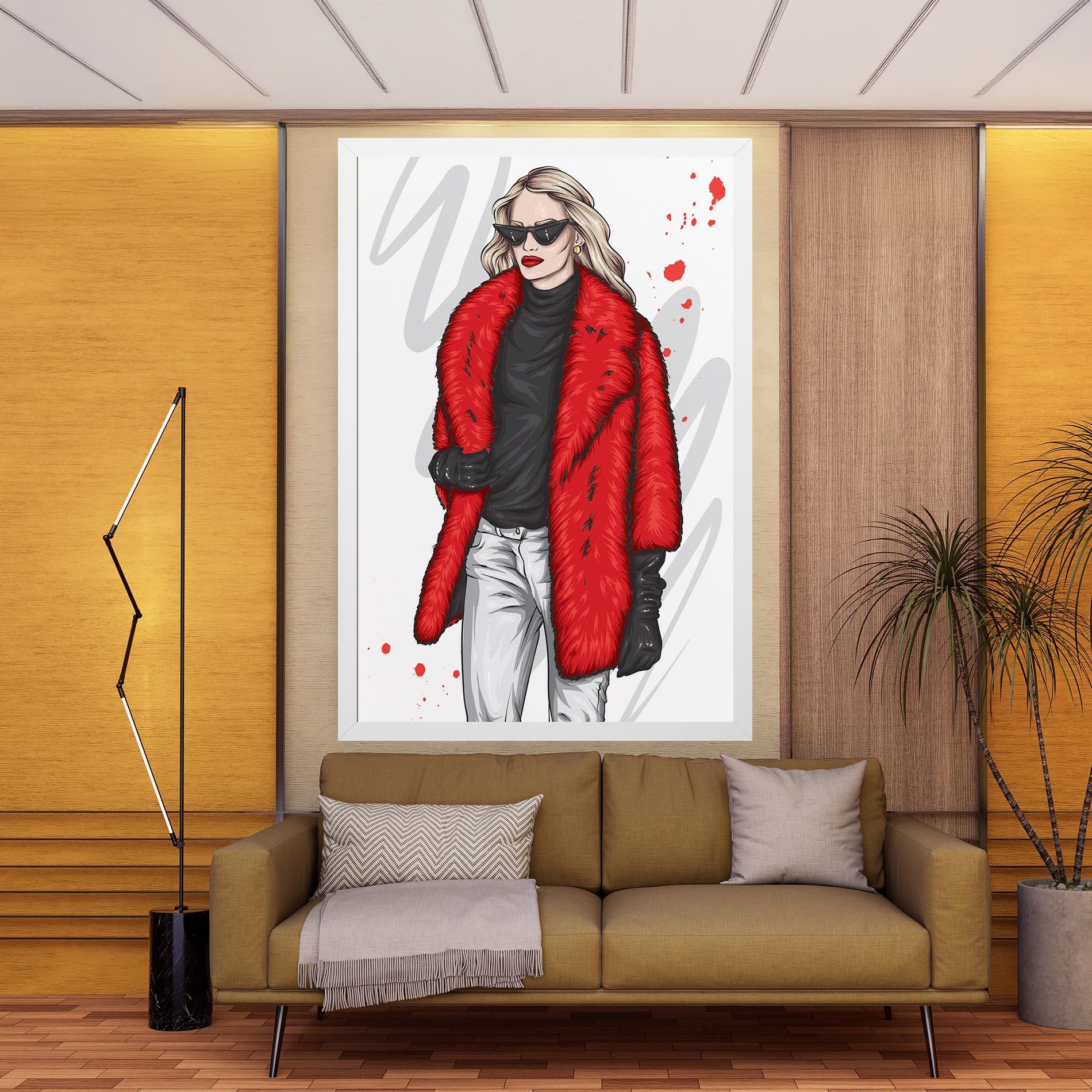 Tablou Canvas Black Blouse Woman mockup 9