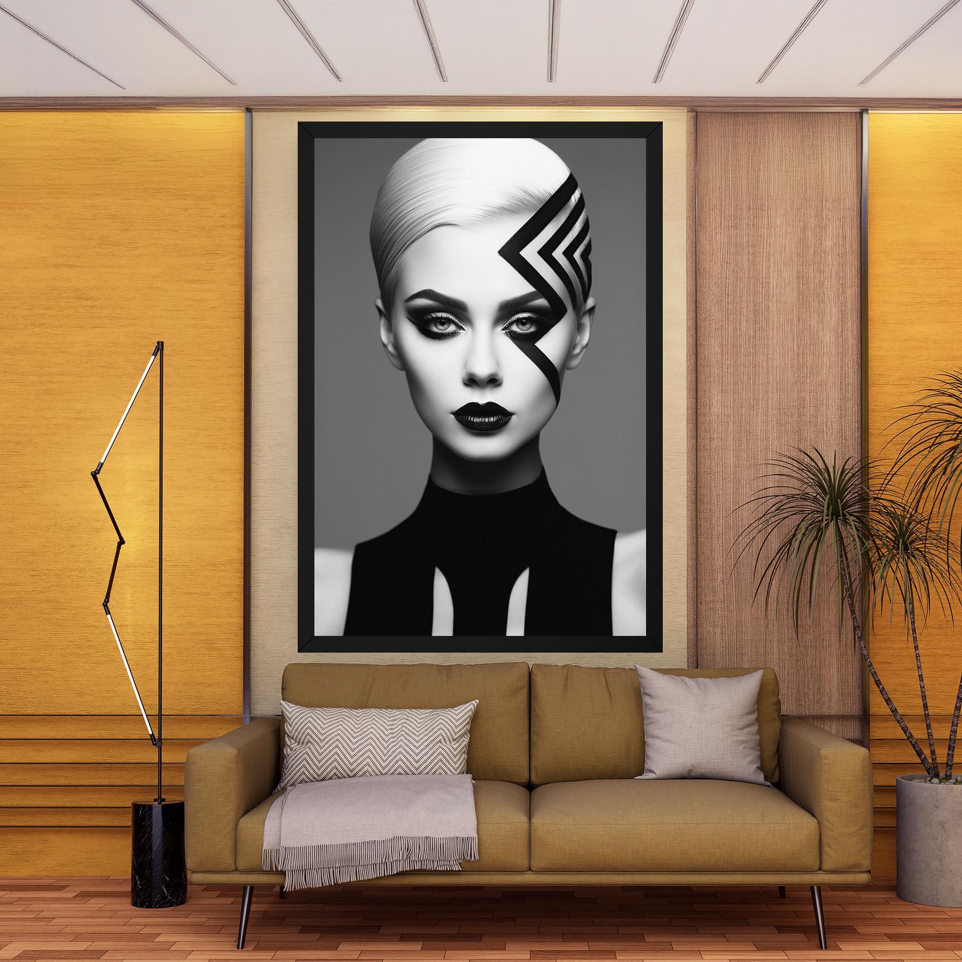 Black Lines On Face mockup 9