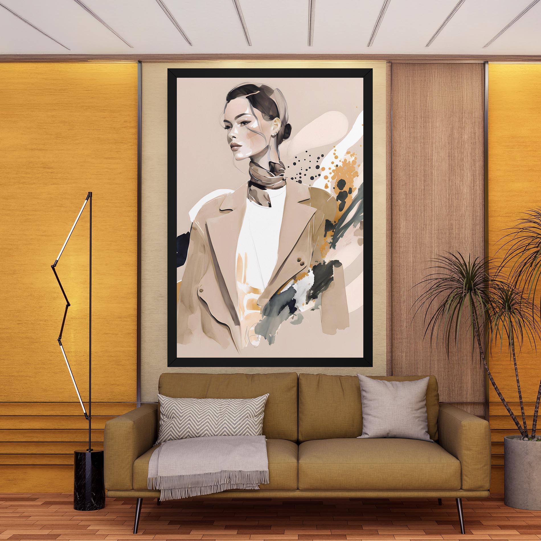 Tablou Canvas Watercolor Stylish Model mockup 9