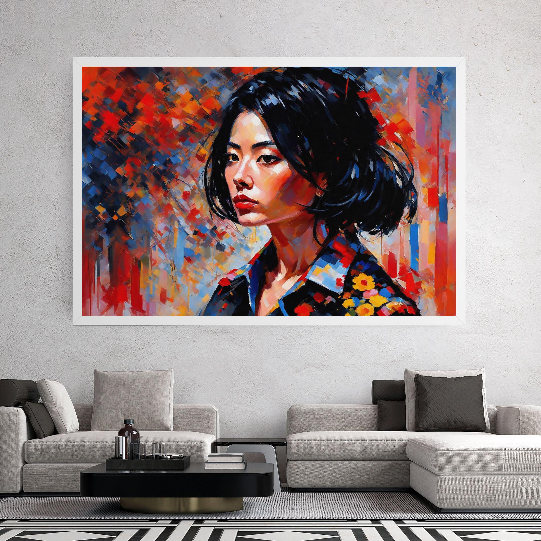 Tablou Canvas Beautiful Asian Woman mockup 2