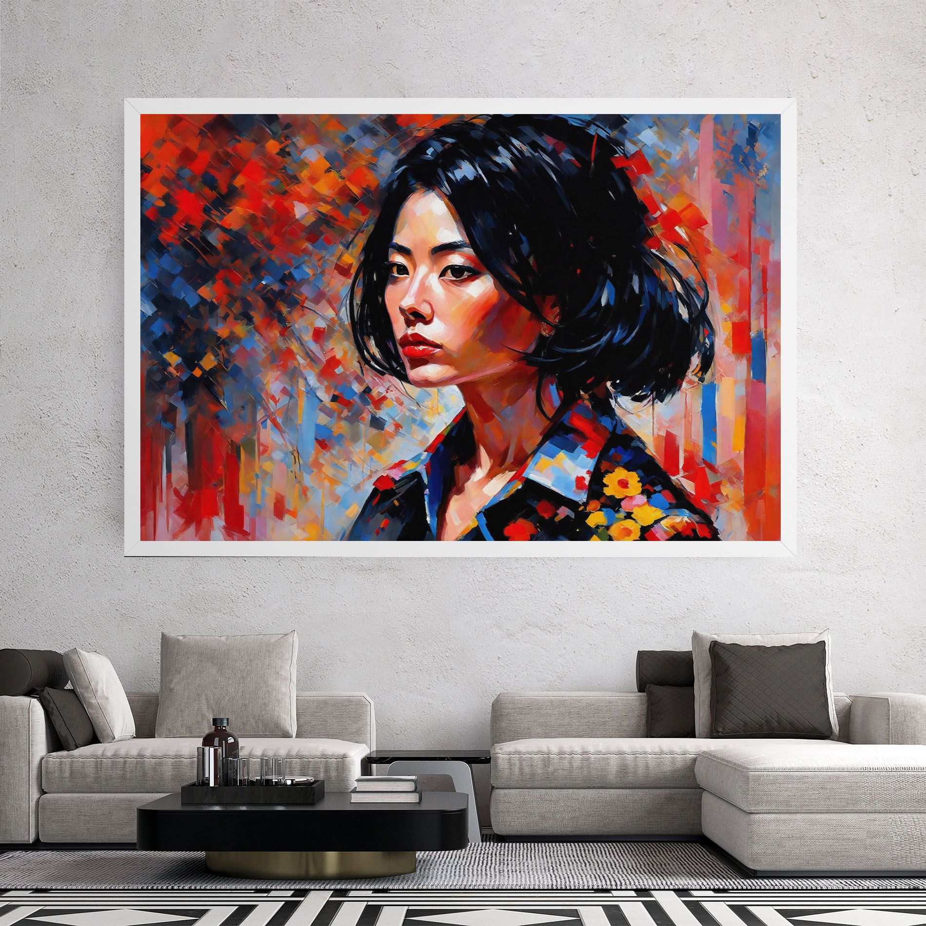 Beautiful Asian Woman mockup 2