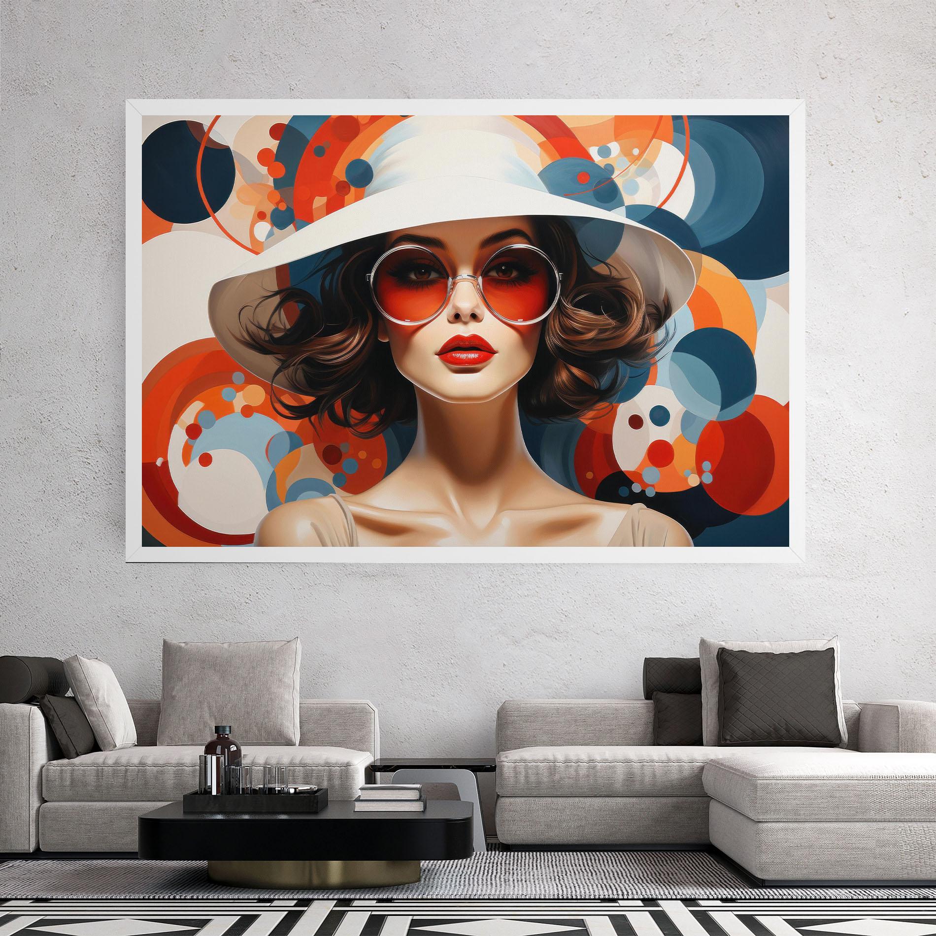 Tablou Canvas Big Glasses Woman mockup 2