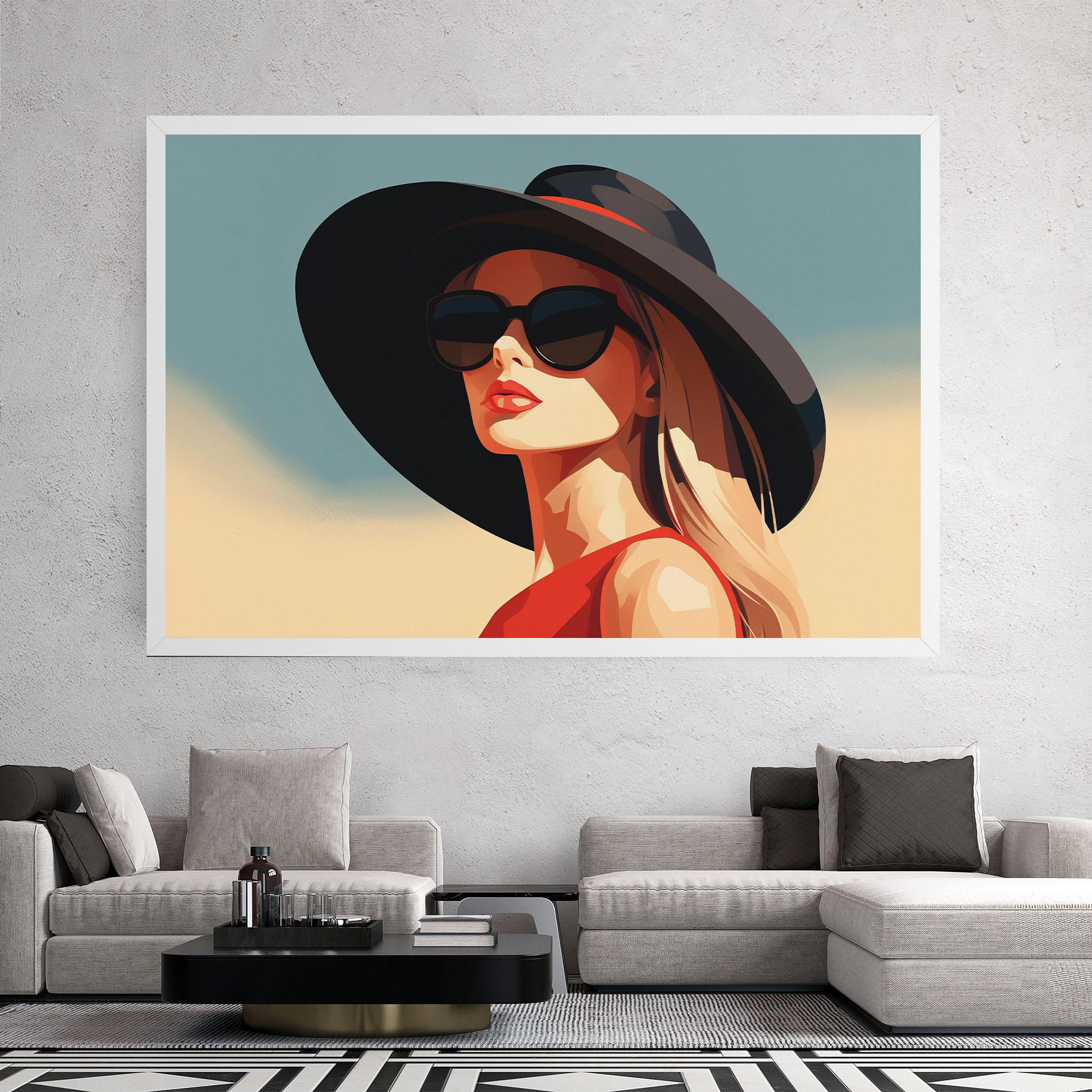 Tablou Canvas Caucasian Glamor Model mockup 2