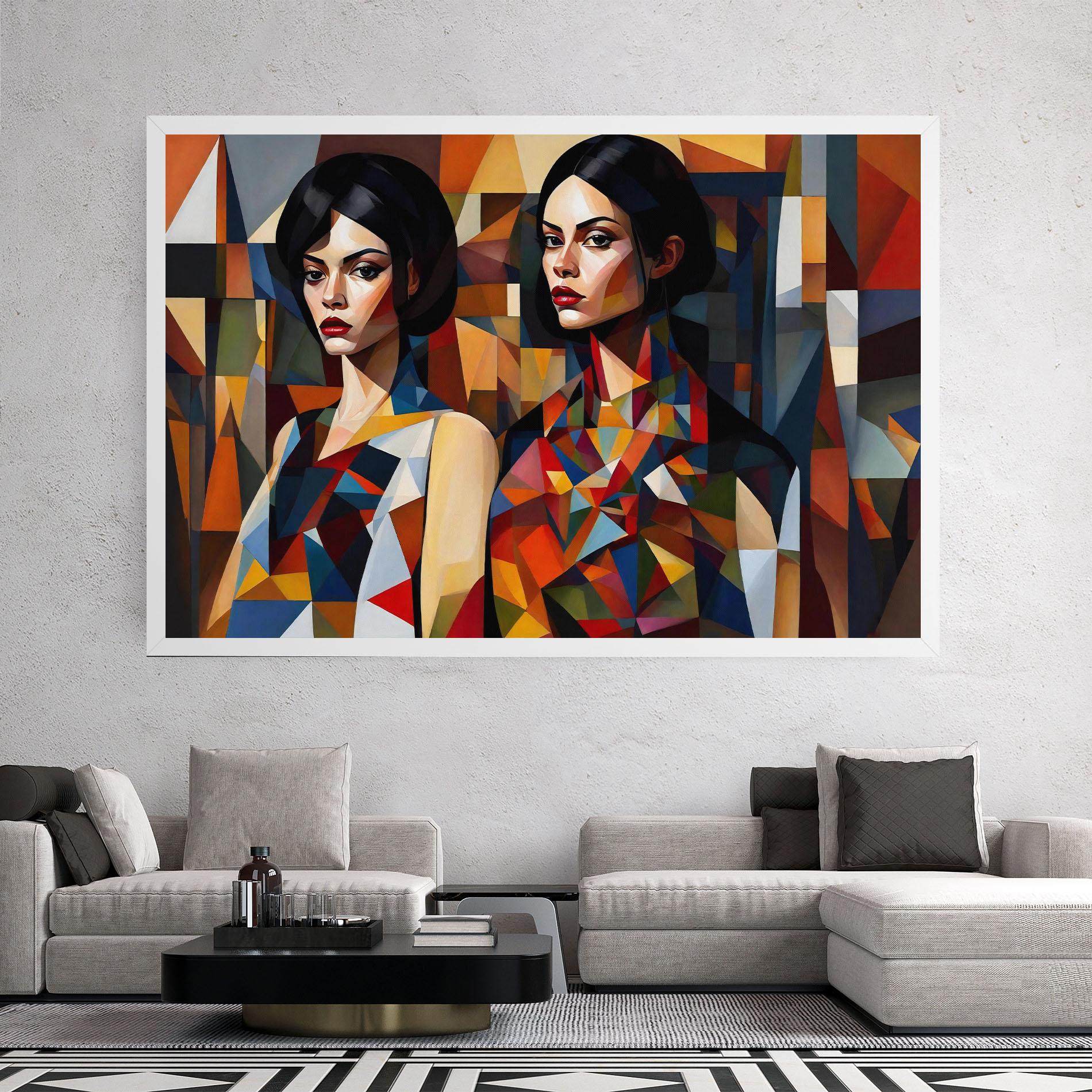 Tablou Canvas Young Abstract Women mockup 2