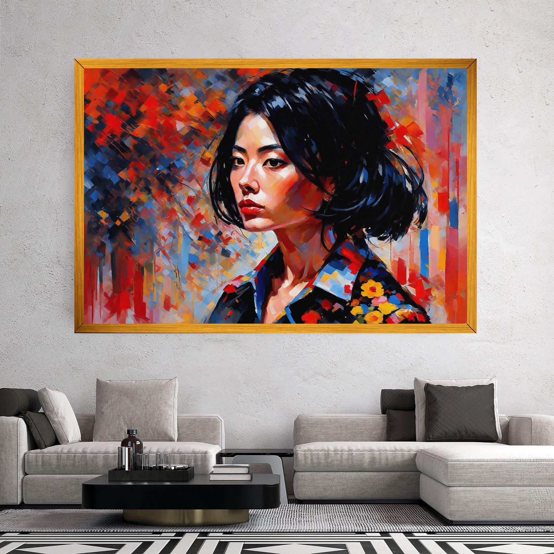 Tablou Canvas Beautiful Asian Woman mockup 2