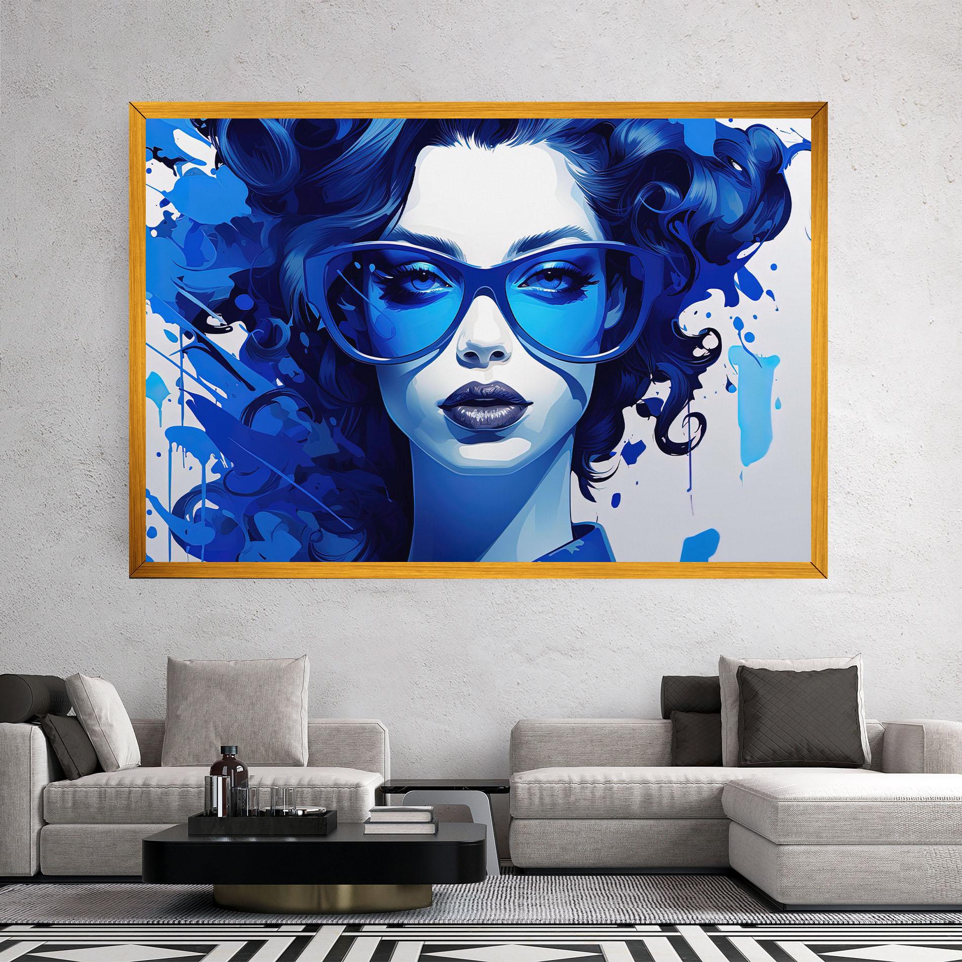 Tablou Canvas Big Blue Glasses mockup 2