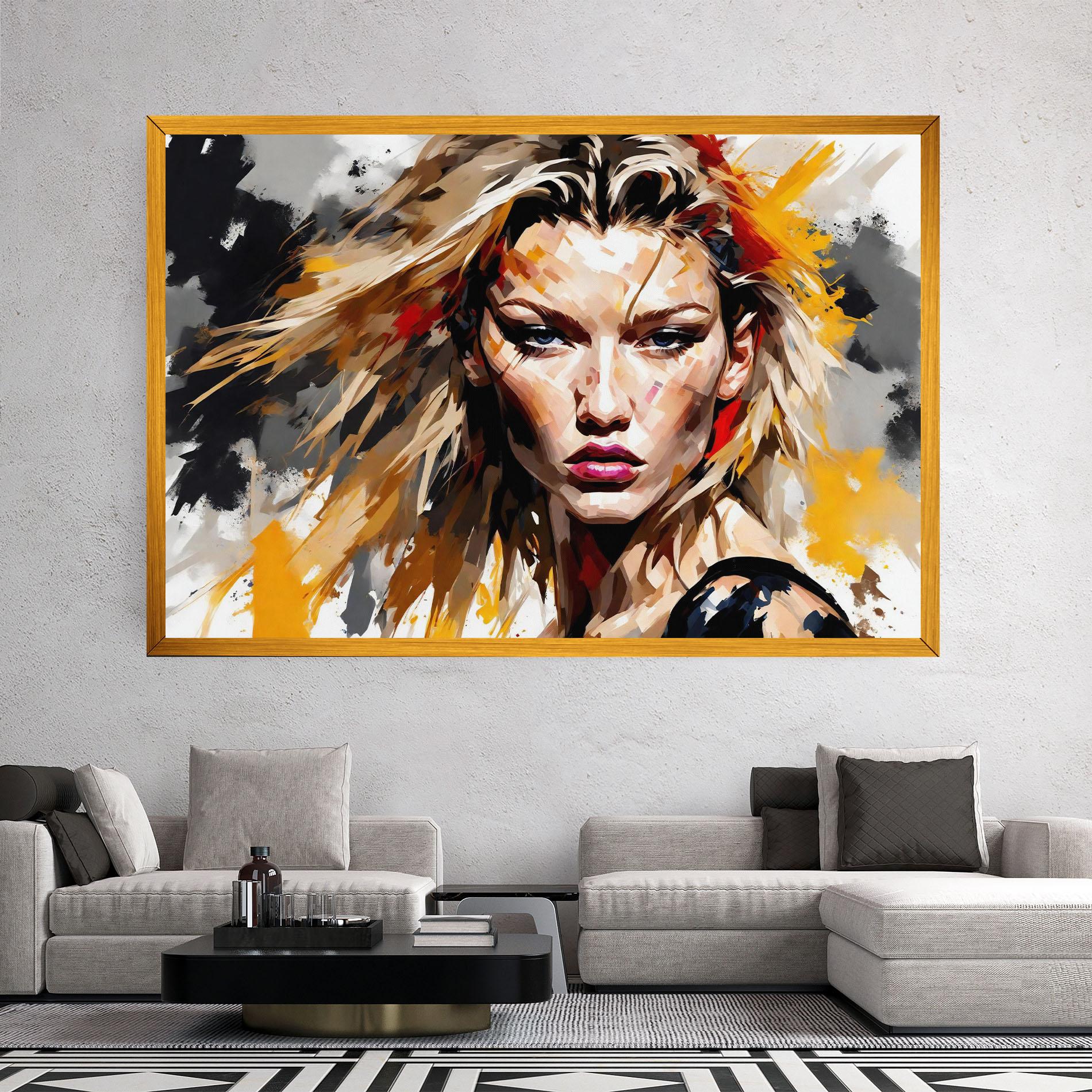 Tablou Canvas Blond Hair Splash mockup 2