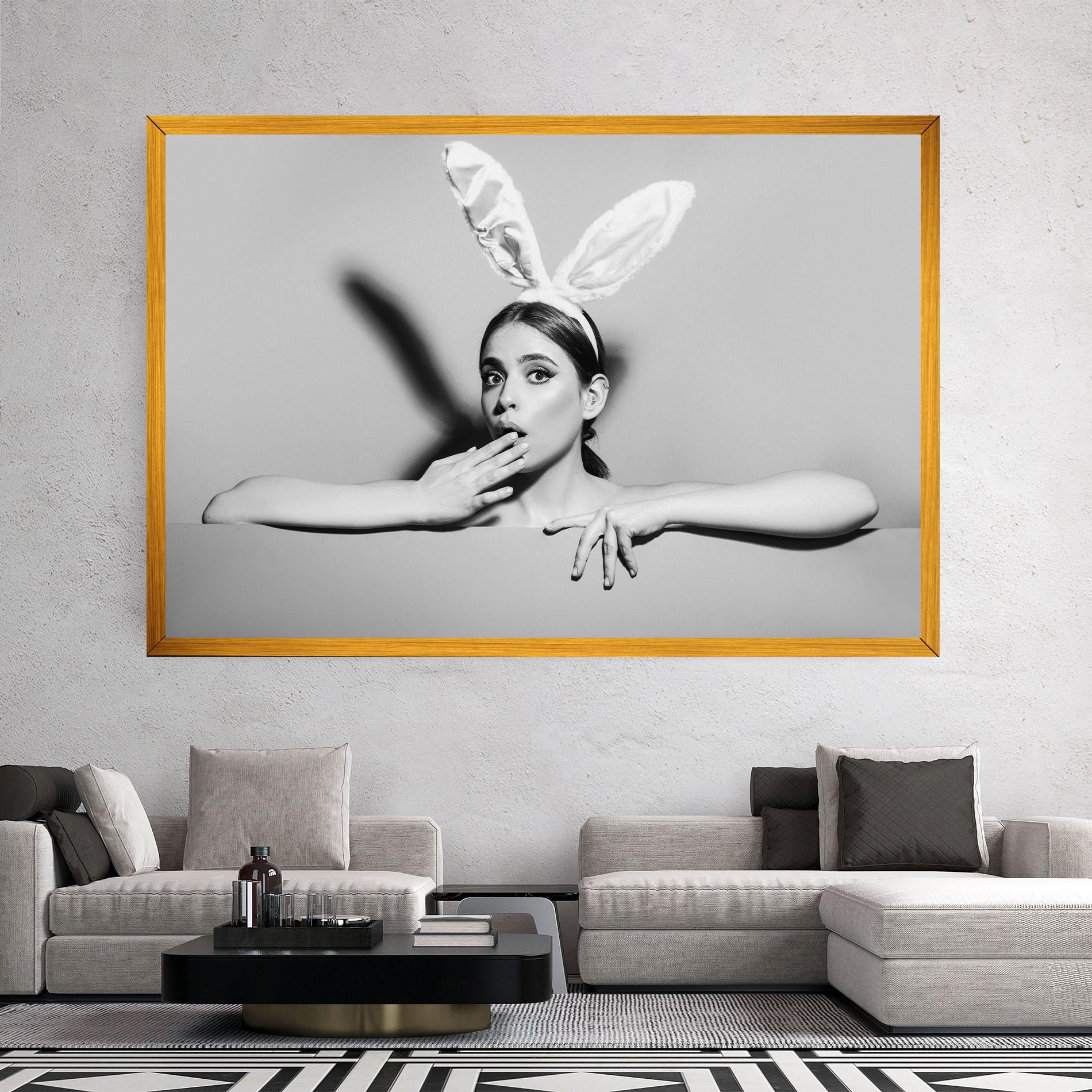 Tablou Canvas Bunny Ears Peeking mockup 2
