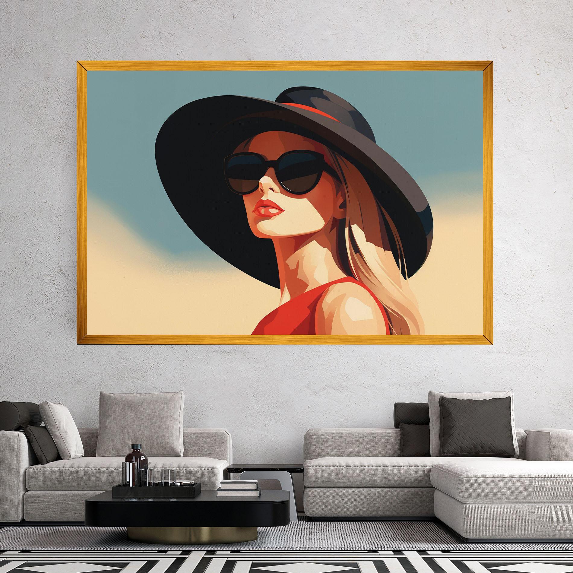 Tablou Canvas Caucasian Glamor Model mockup 2