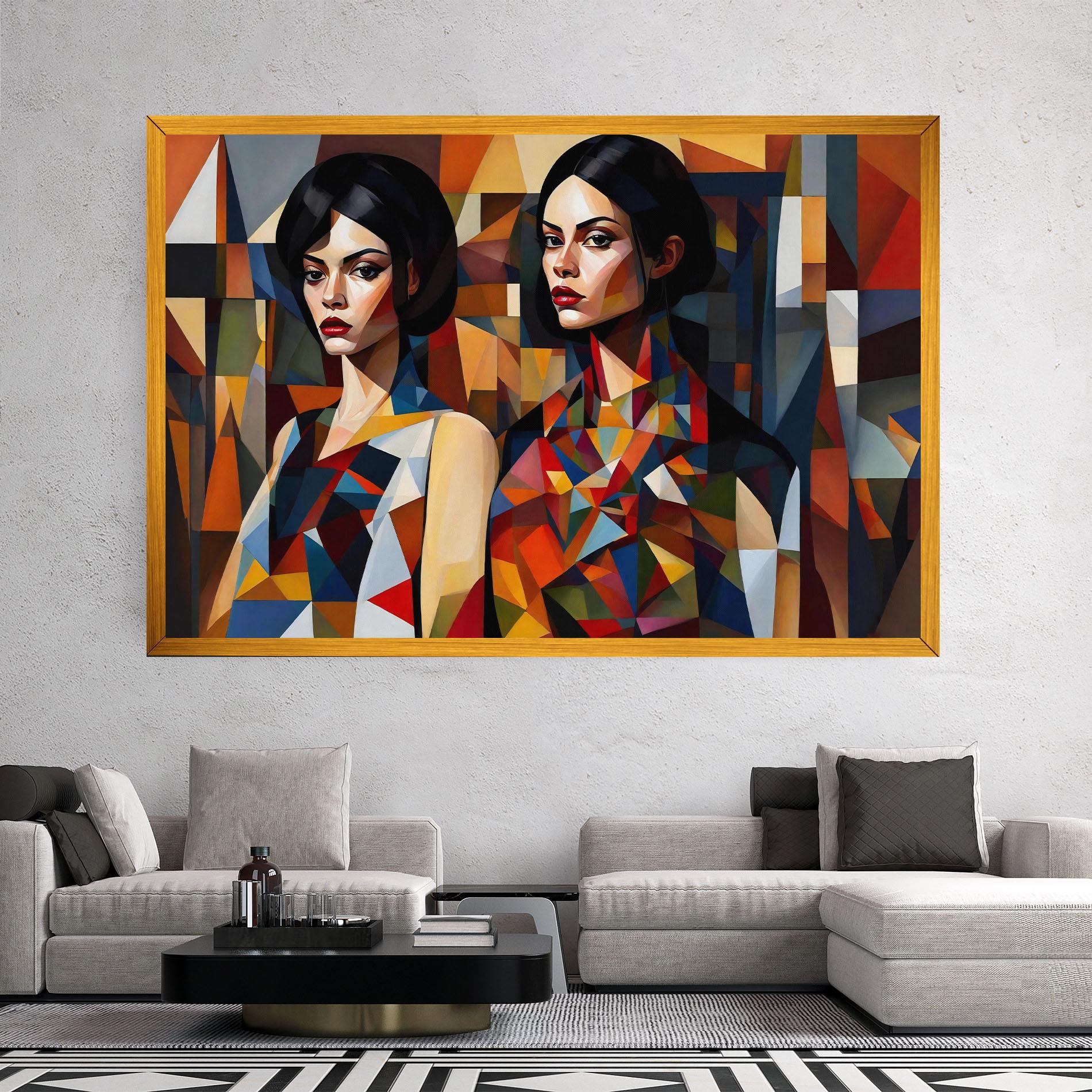 Tablou Canvas Young Abstract Women mockup 2