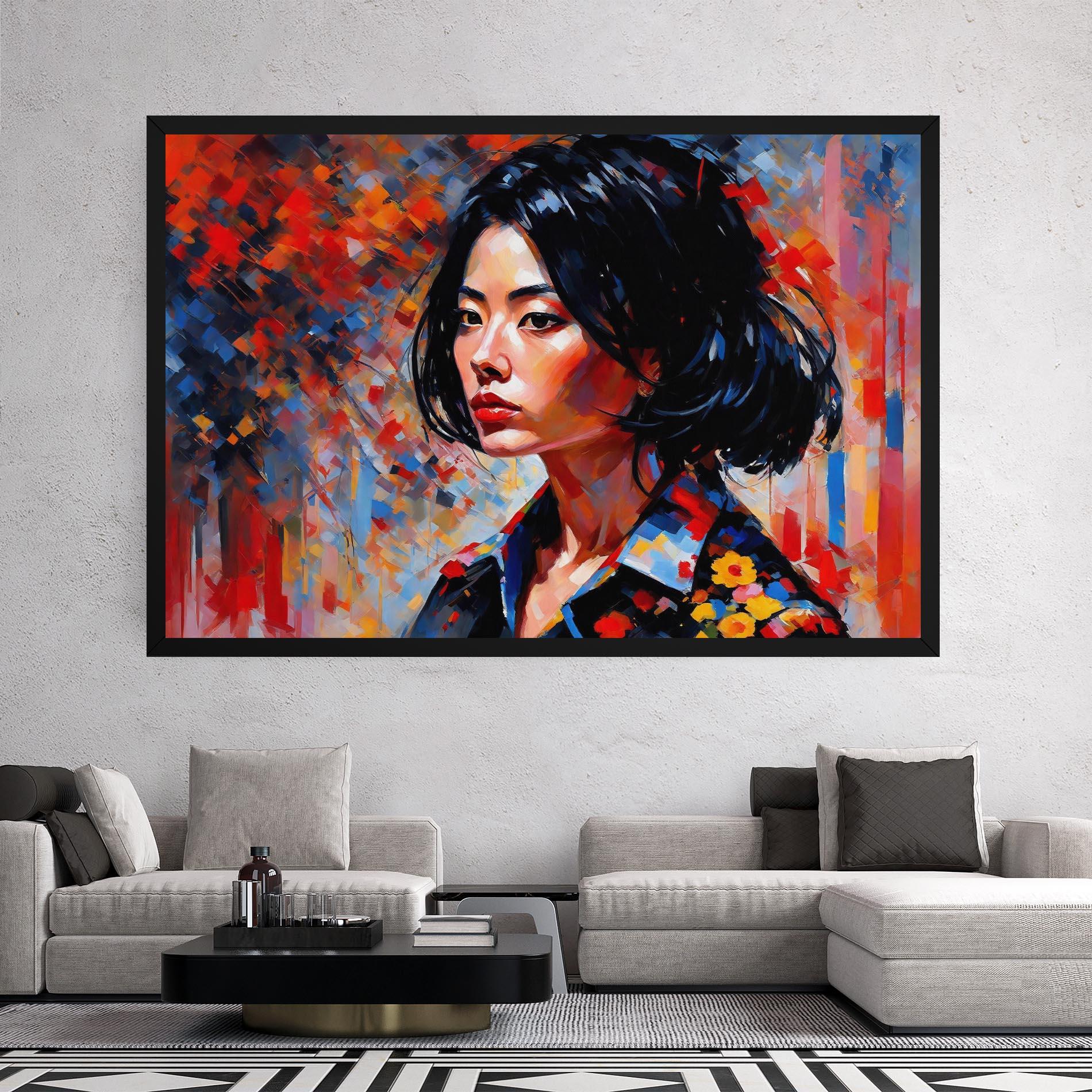 Tablou Canvas Beautiful Asian Woman mockup 2