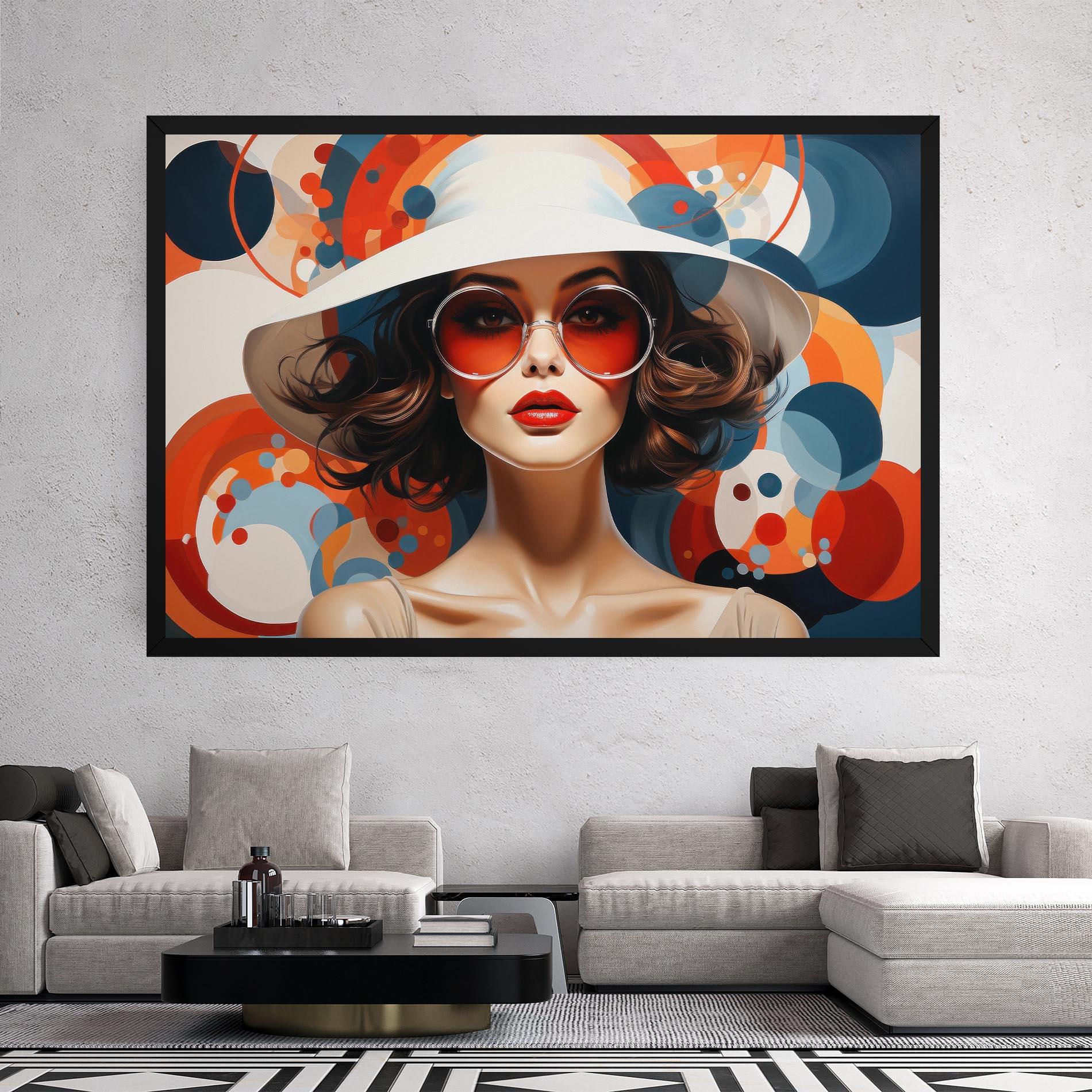 Tablou Canvas Big Glasses Woman mockup 2