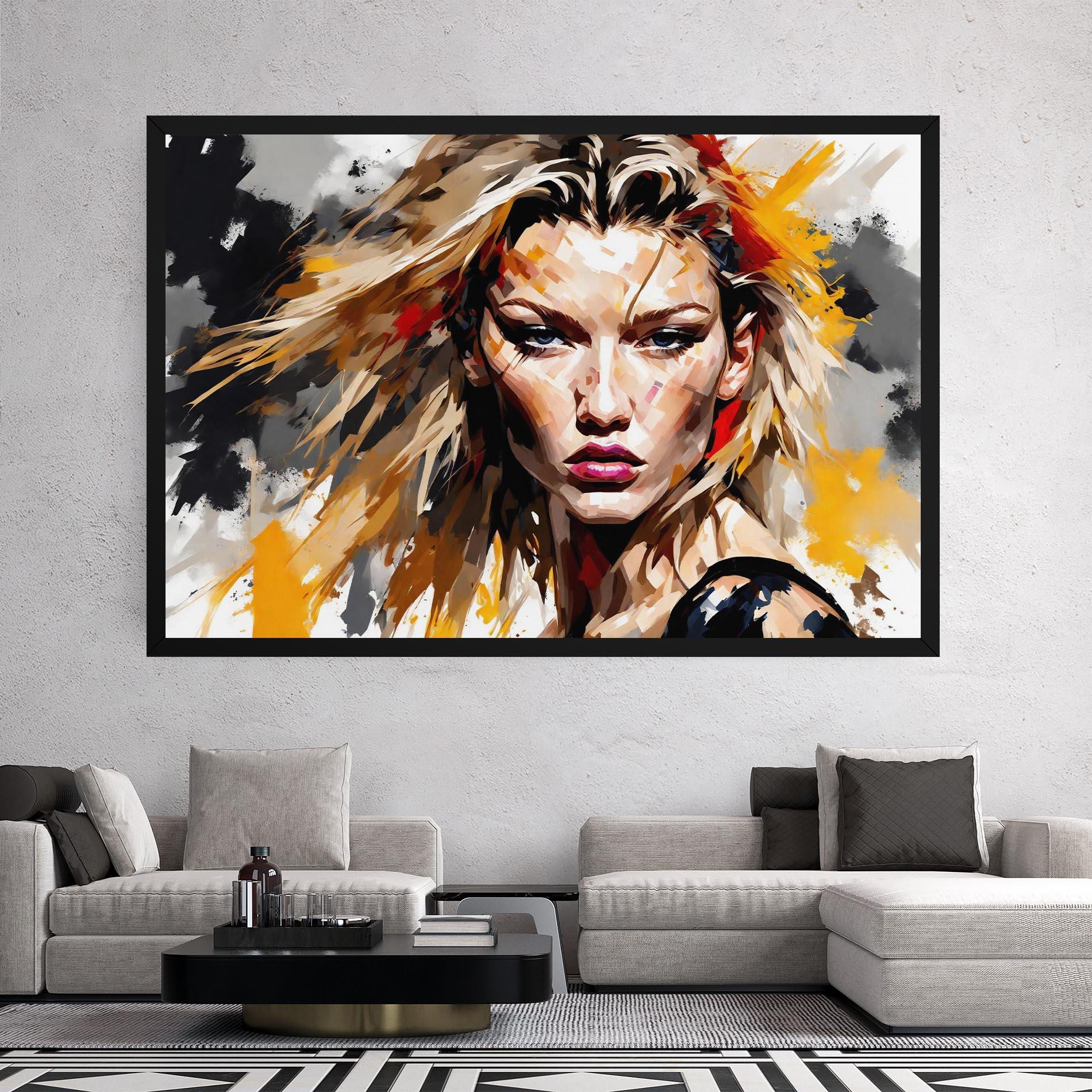 Tablou Canvas Blond Hair Splash mockup 2