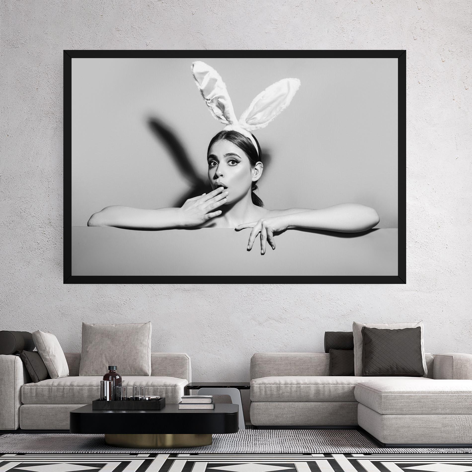 Tablou Canvas Bunny Ears Peeking mockup 2
