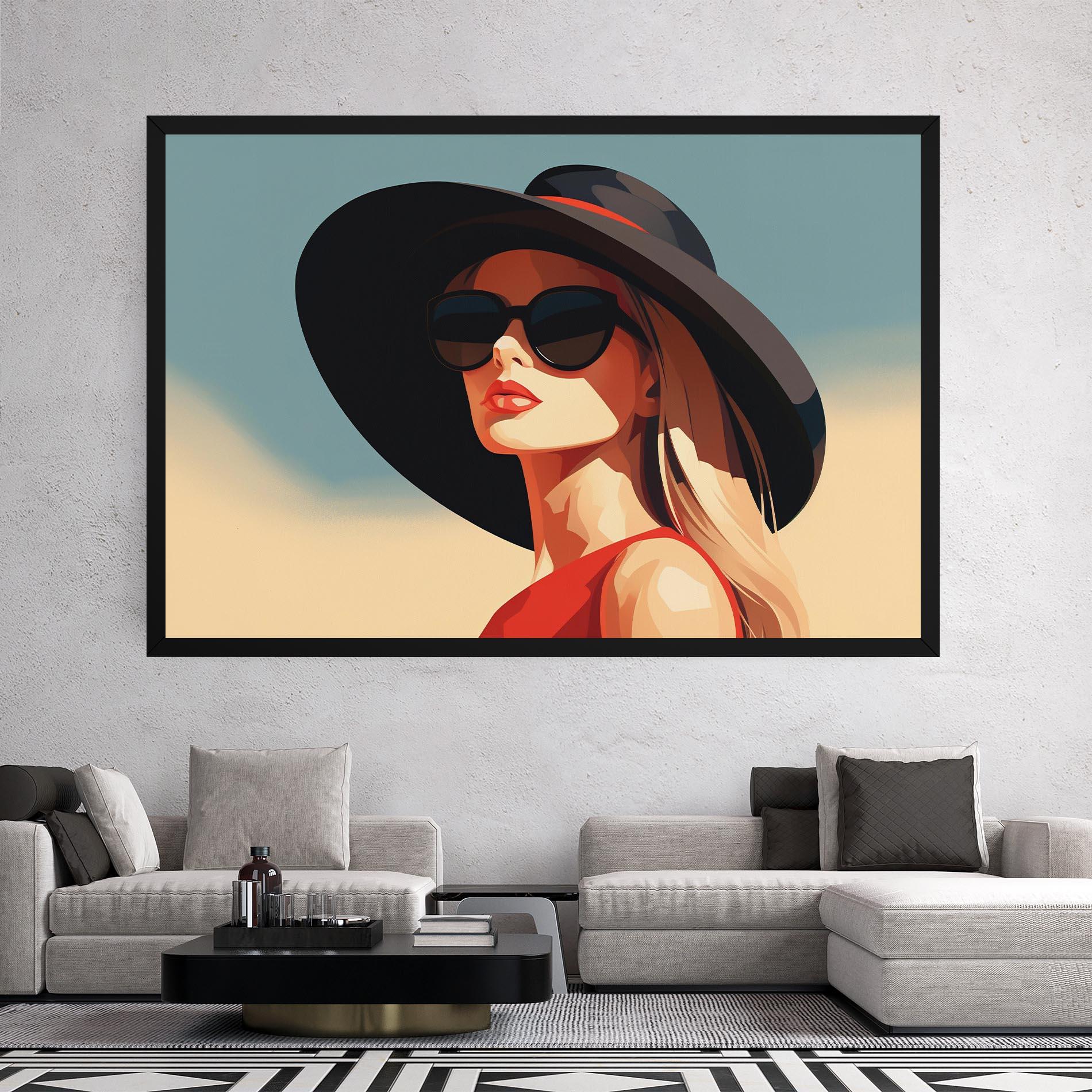 Tablou Canvas Caucasian Glamor Model mockup 2