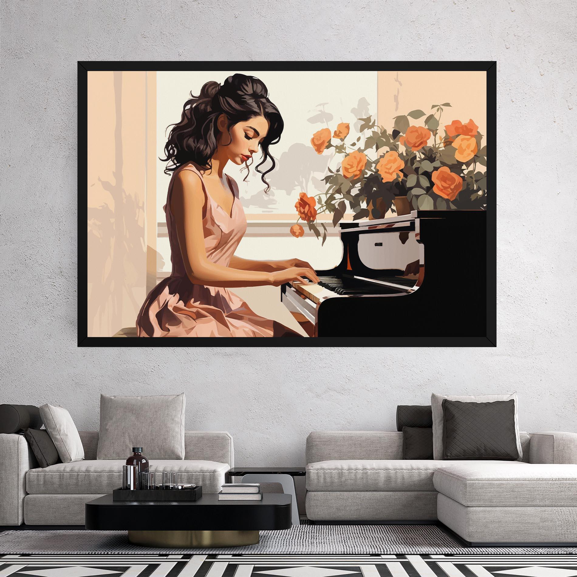 Tablou Canvas Singer Painting mockup 2