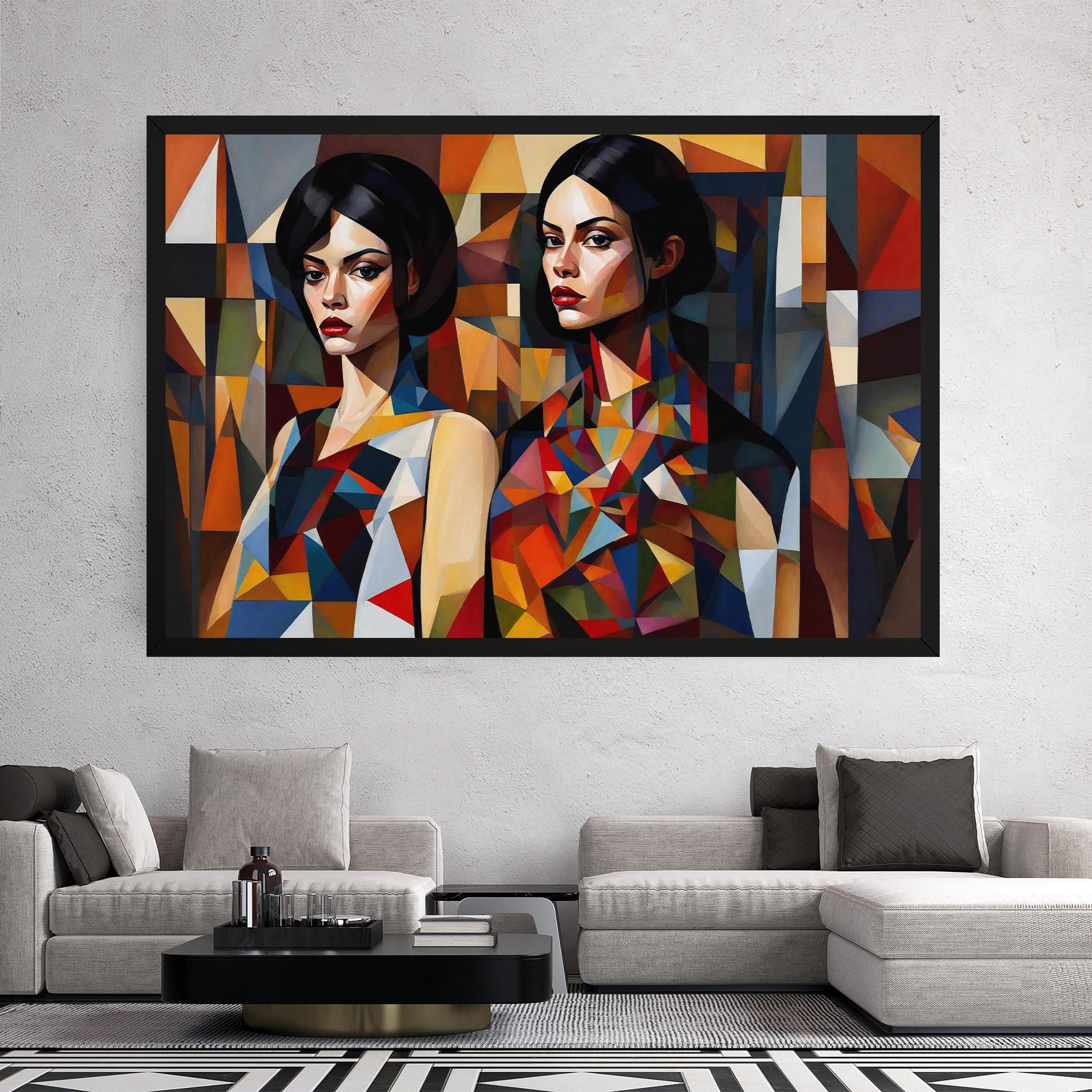 Tablou Canvas Young Abstract Women mockup 2