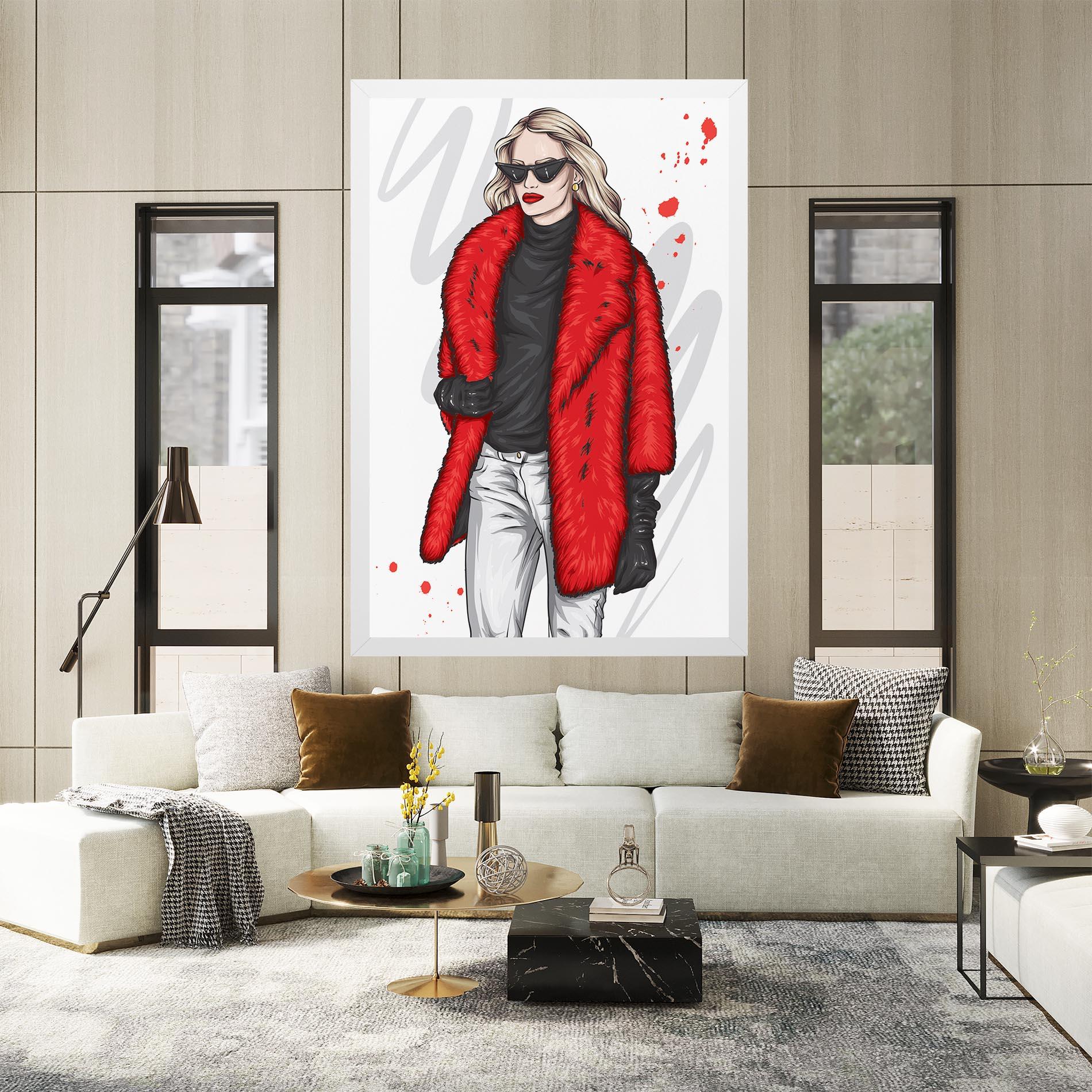 Tablou Canvas Black Blouse Woman mockup 2