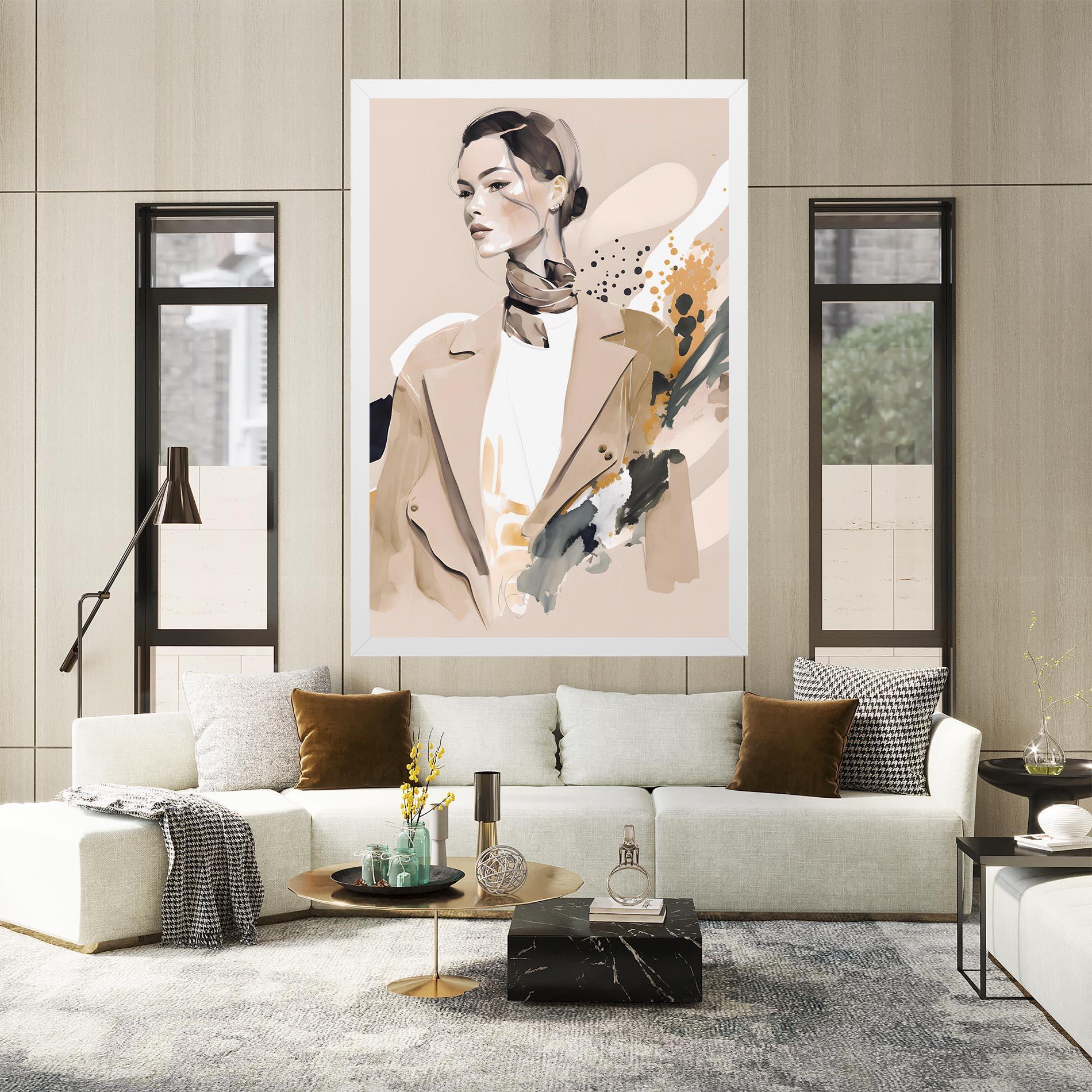 Tablou Canvas Watercolor Stylish Model mockup 2