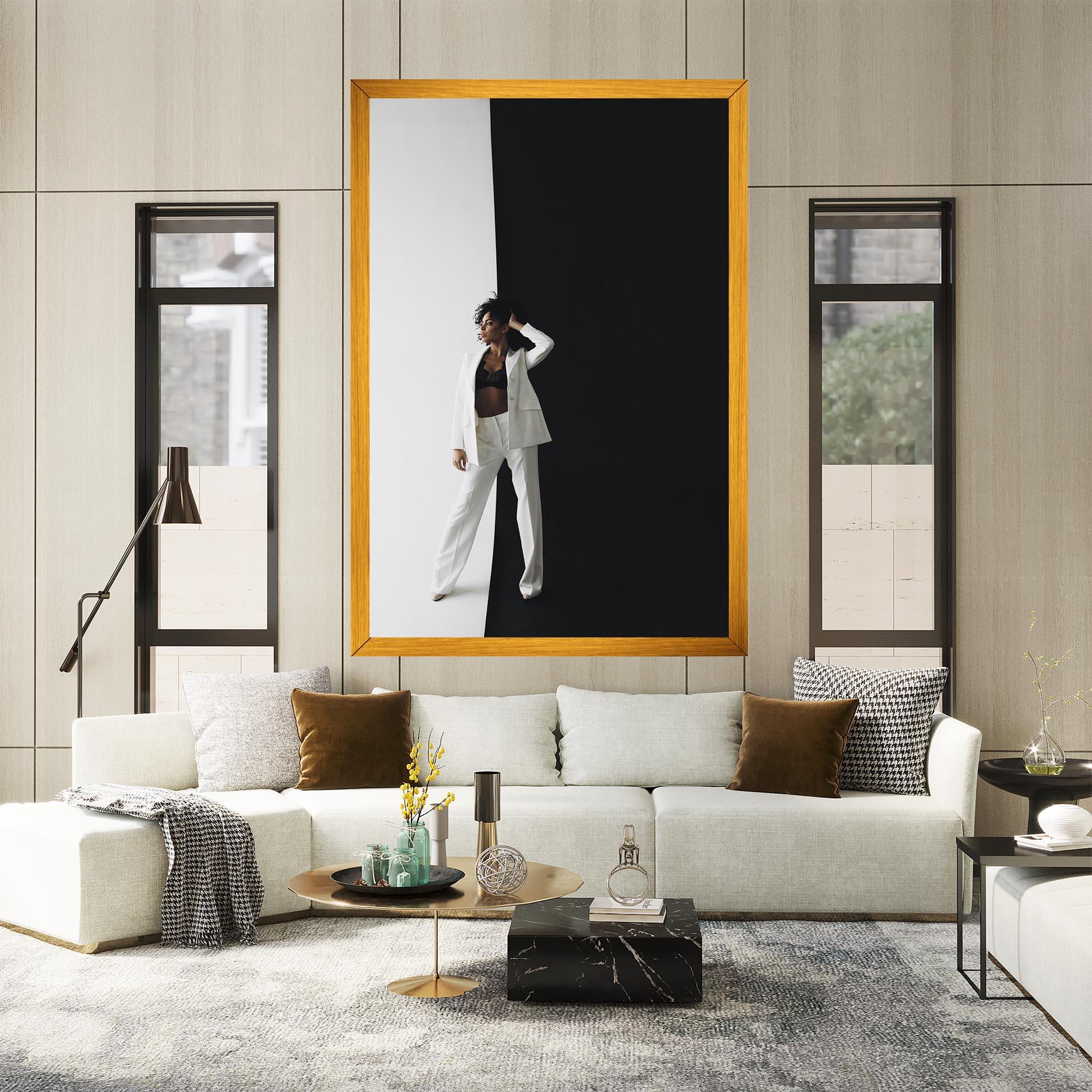 Tablou Canvas African Girl White Outfit mockup 2