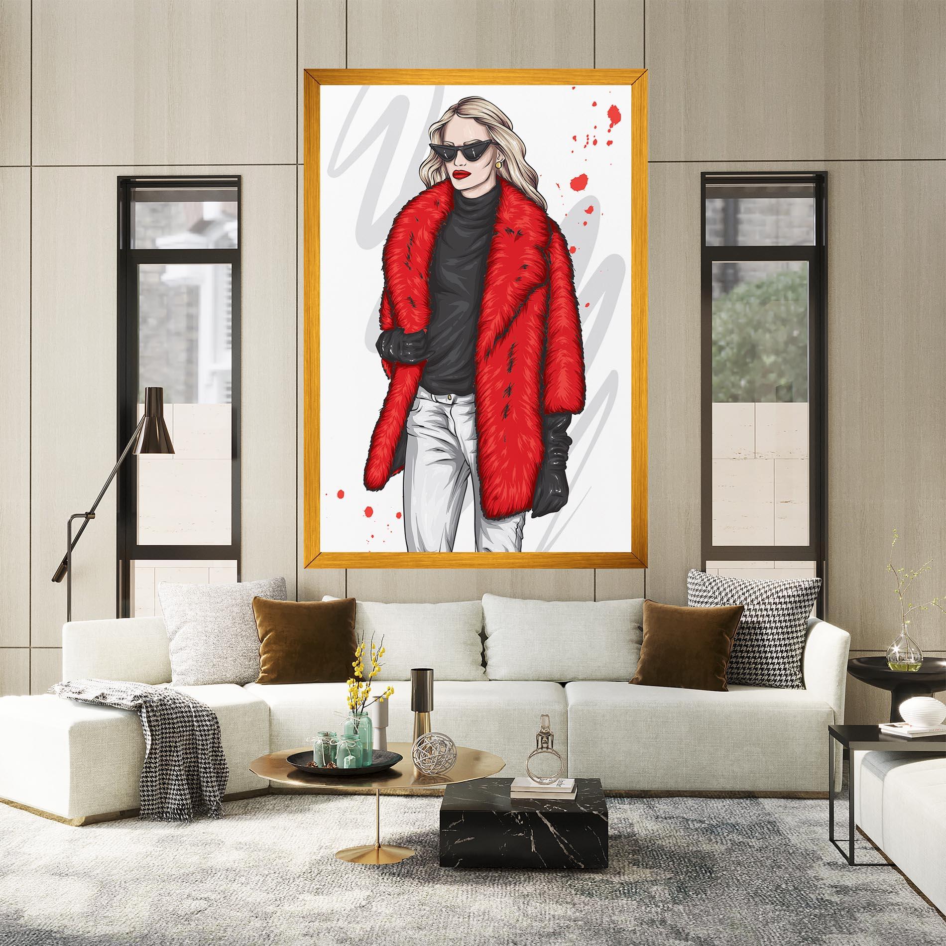 Tablou Canvas Black Blouse Woman mockup 2