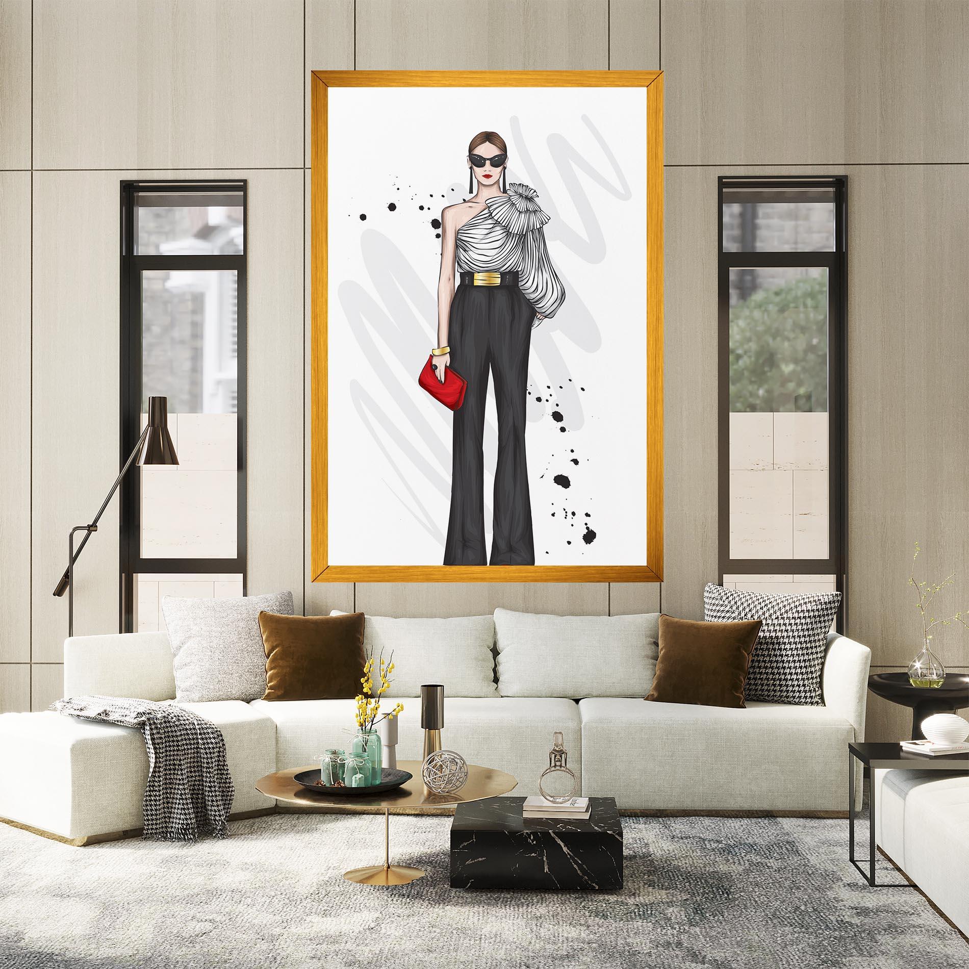 Tablou Canvas Tall Black Pants mockup 2