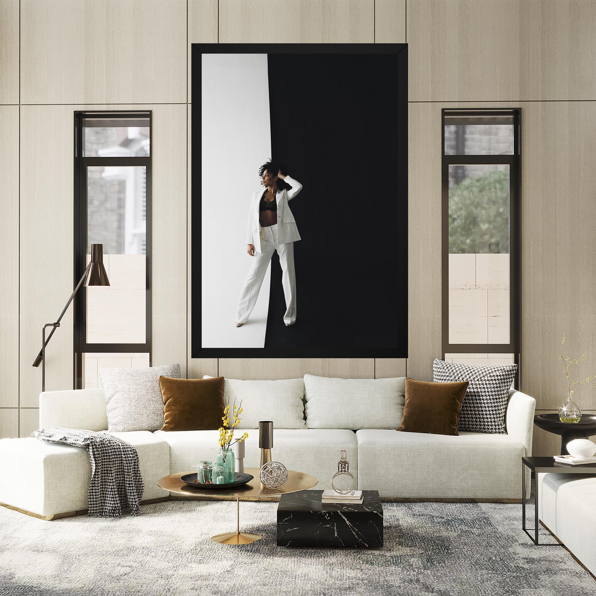 Tablou Canvas African Girl White Outfit mockup 2