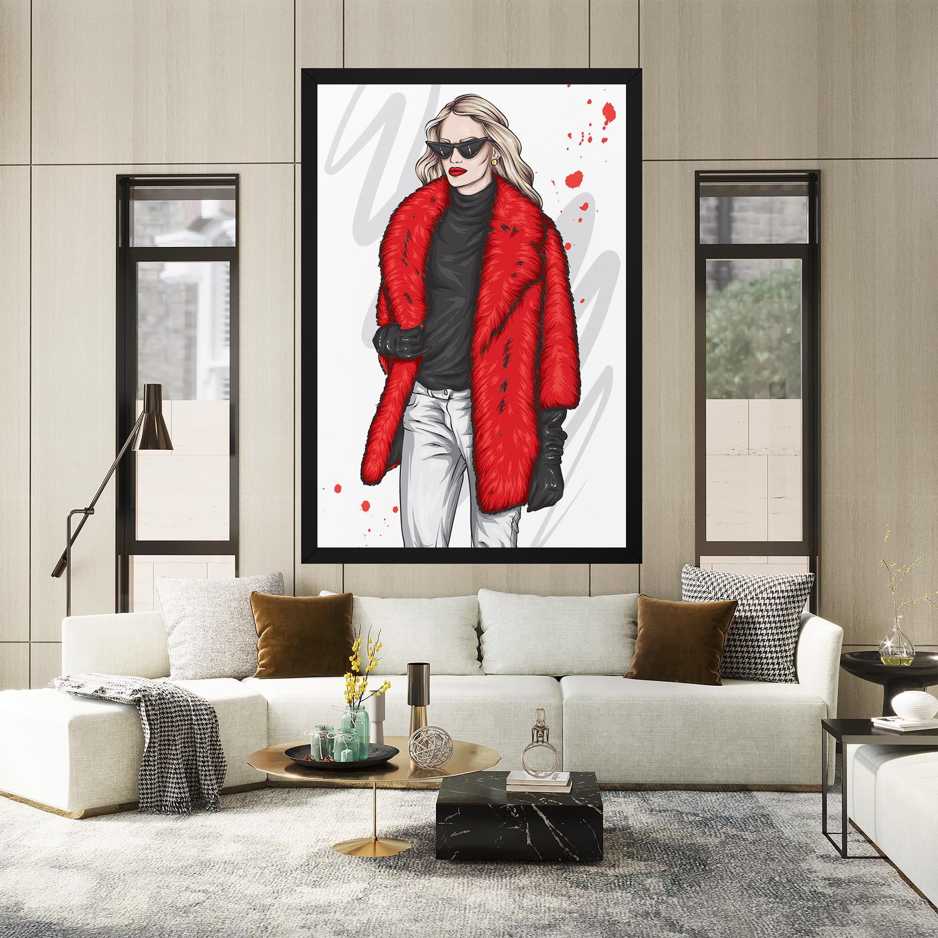 Tablou Canvas Black Blouse Woman mockup 2