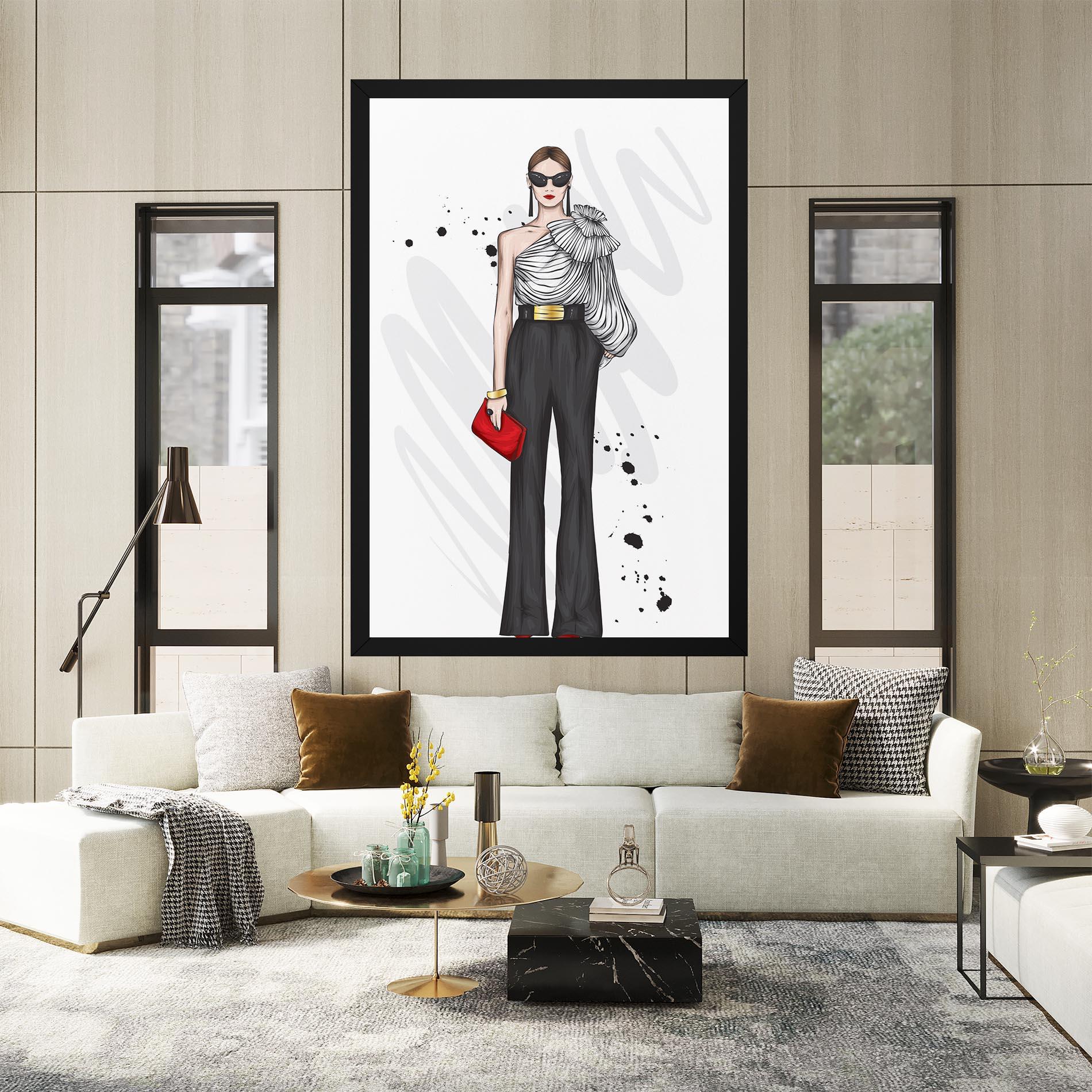 Tablou Canvas Tall Black Pants mockup 2