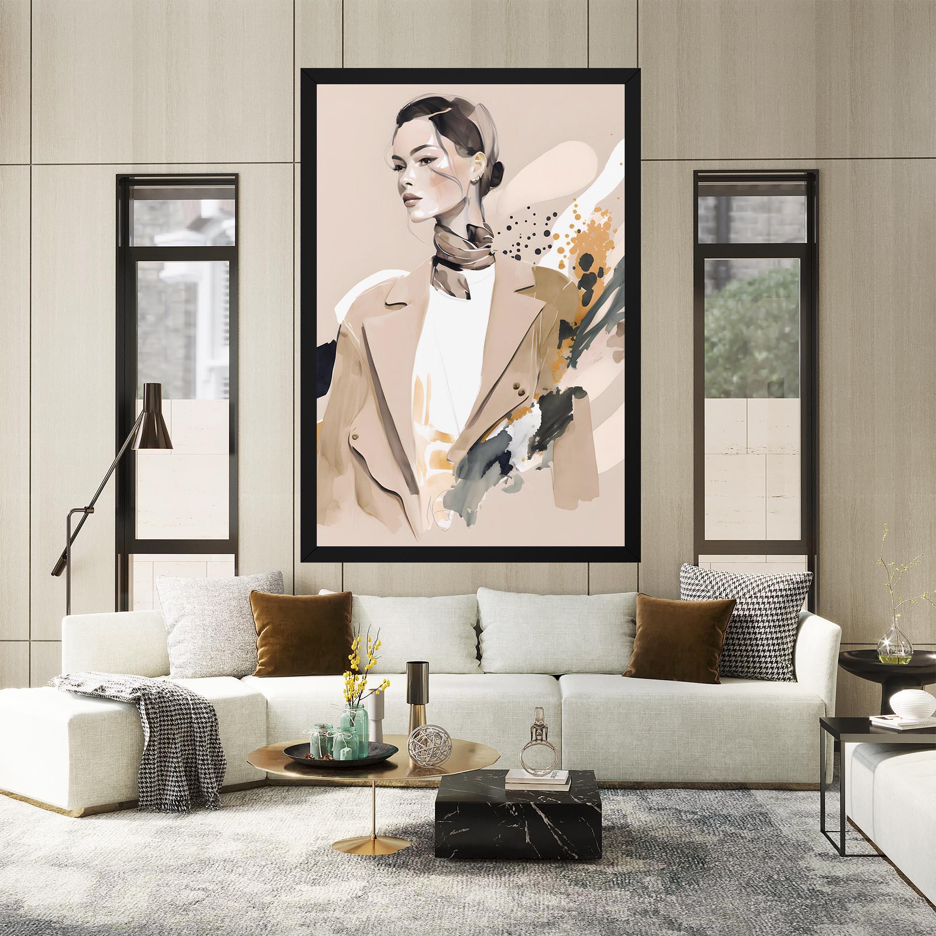 Tablou Canvas Watercolor Stylish Model mockup 2