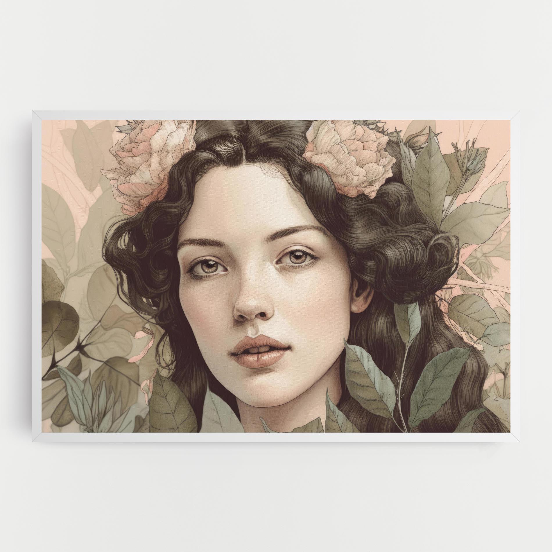 Tablou Canvas Beautiful Vintage Portrait mockup 0