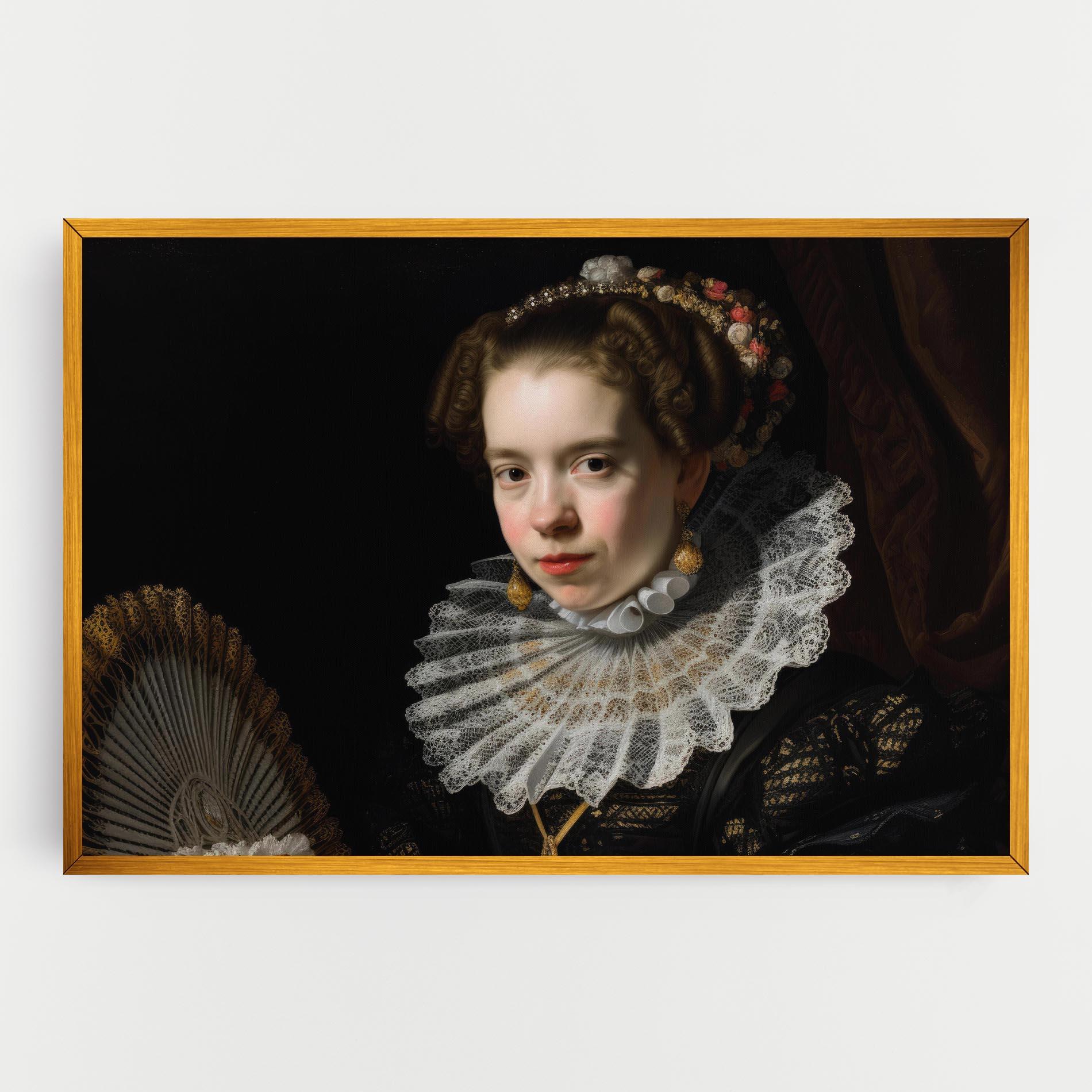 Tablou Canvas Baroque Lady Portrait mockup 0