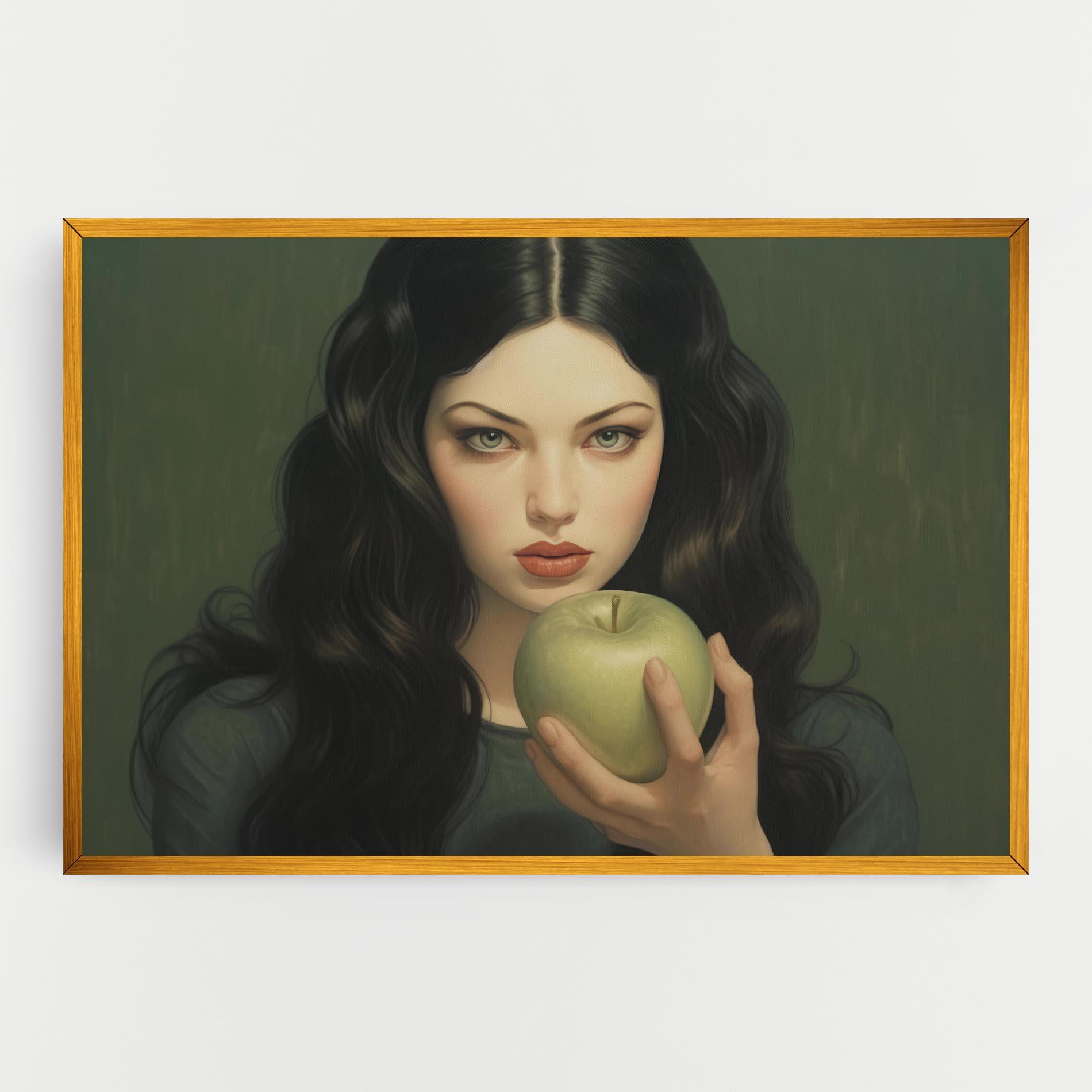 Tablou Canvas Green Apple Painting mockup 0