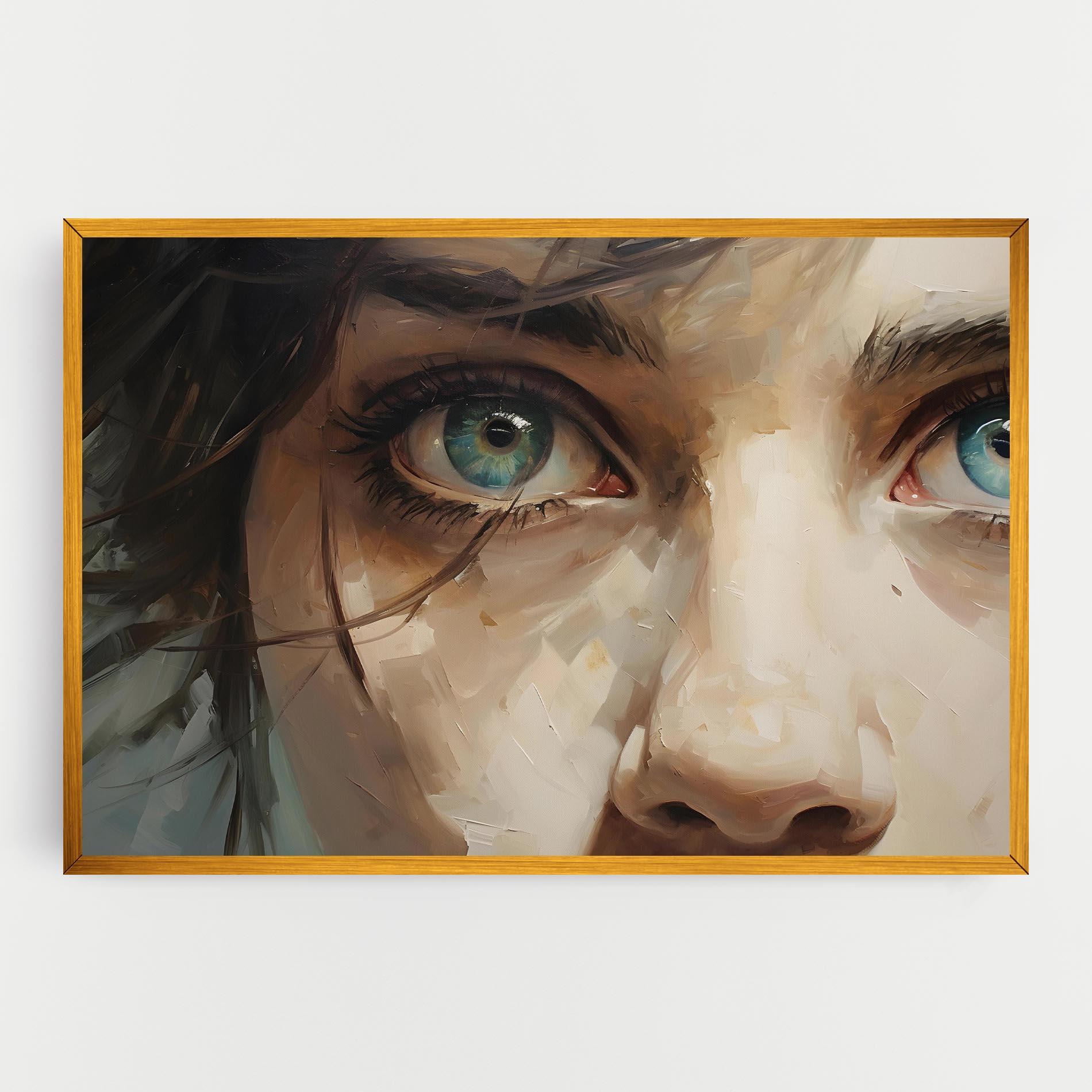 Tablou Canvas Vintage Blue Eyes Art mockup 0