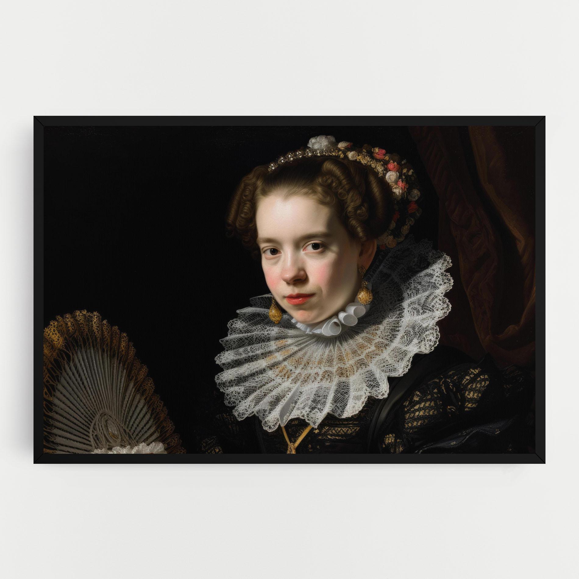 Tablou Canvas Baroque Lady Portrait mockup 0