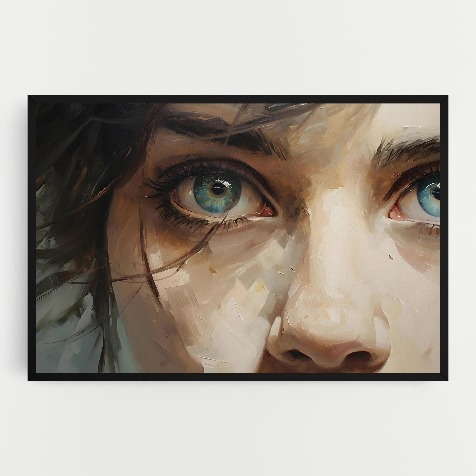 Tablou Canvas Vintage Blue Eyes Art mockup 0