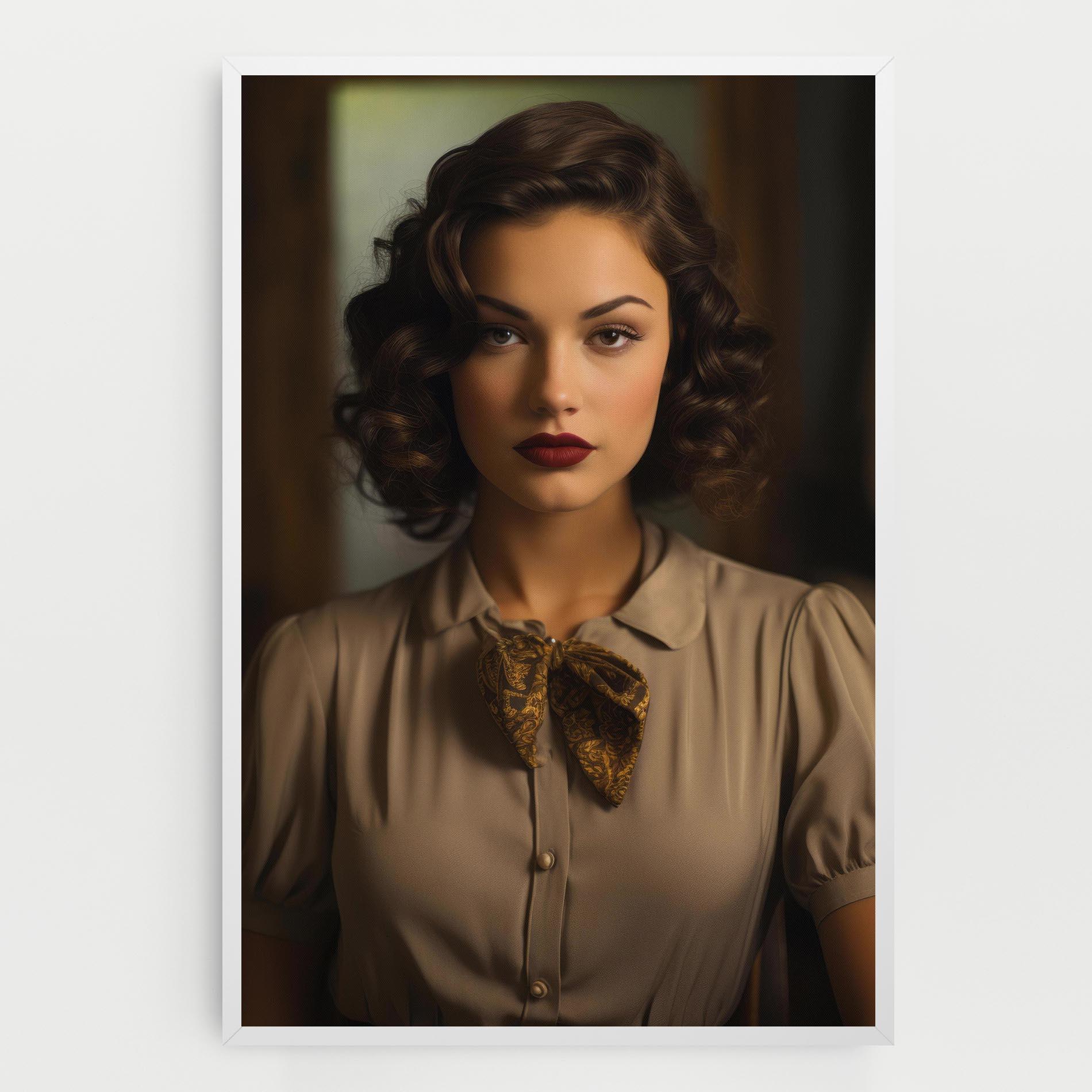 Tablou Canvas Beige Vintage Blouse mockup 0