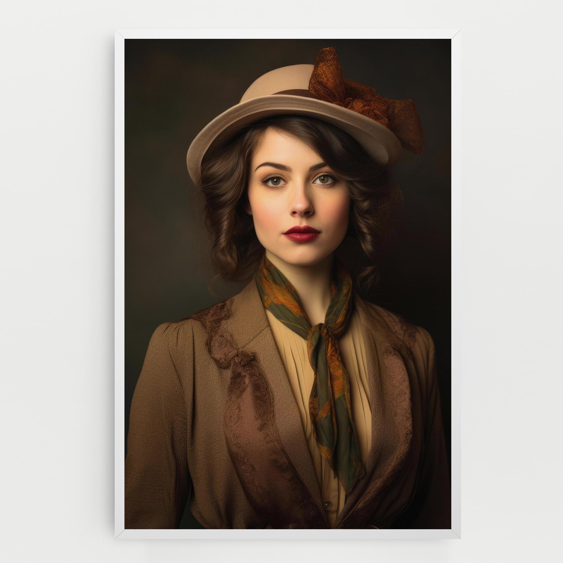 Tablou Canvas Cream Vintage Hat mockup 0