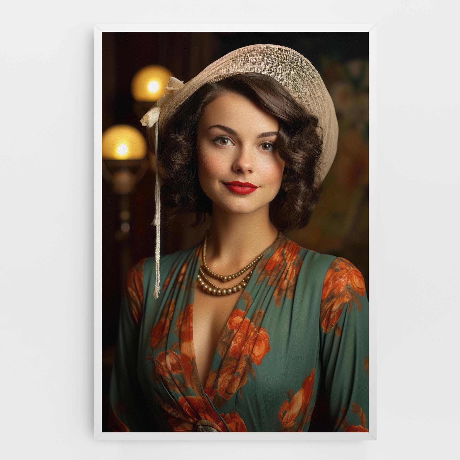 Tablou Canvas Green Orange Blouse mockup 0