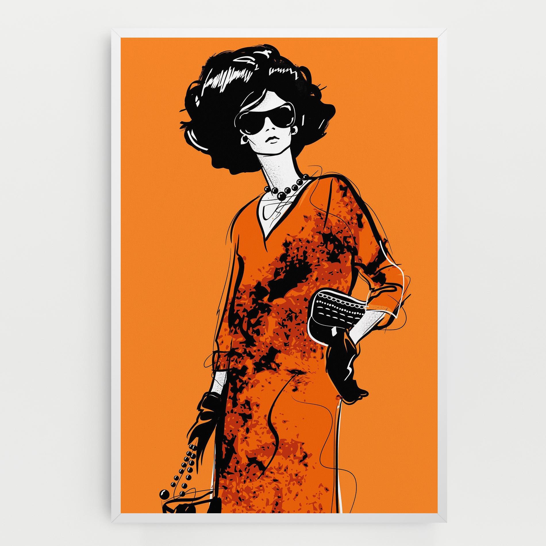 Tablou Canvas Old Orange Dress mockup 0