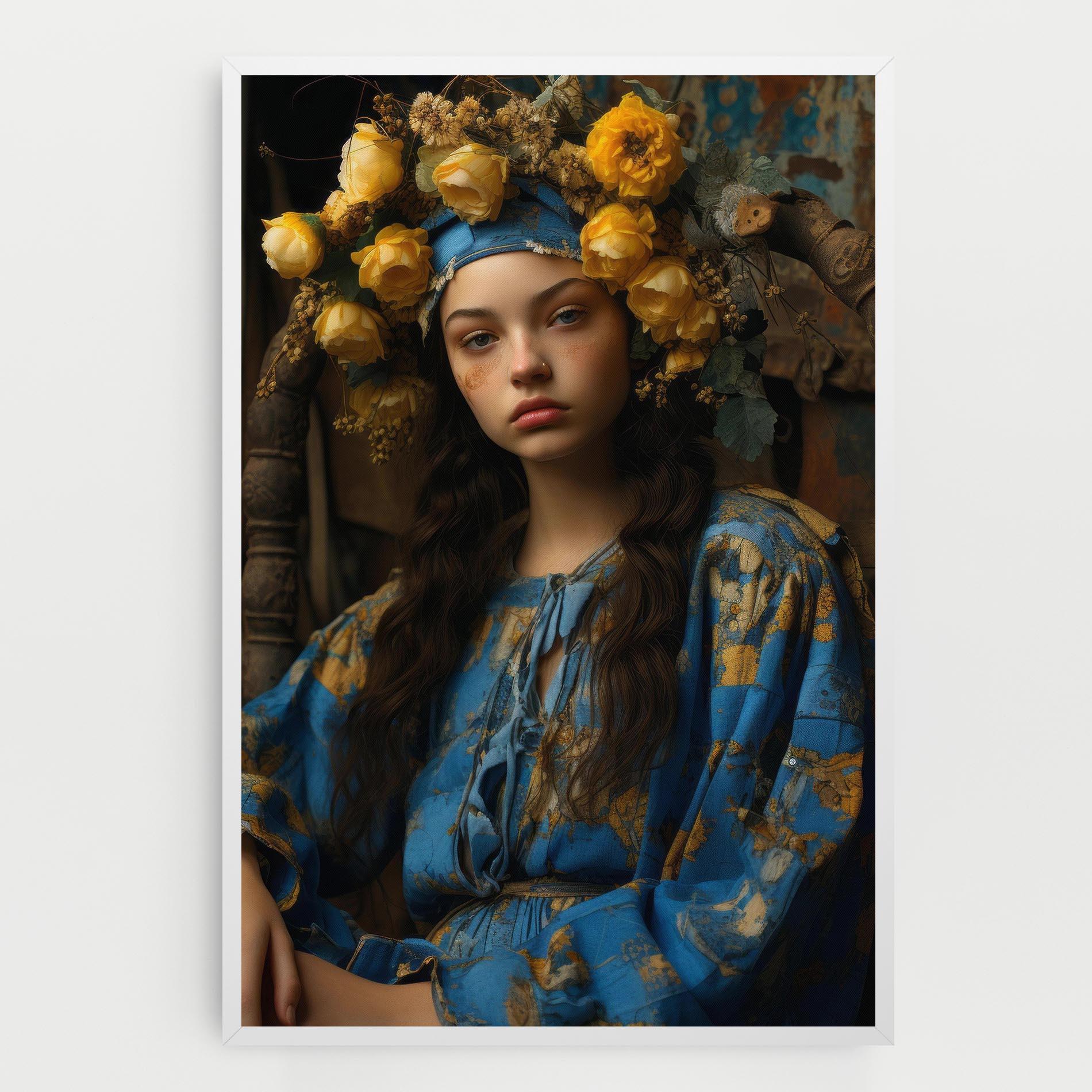 Tablou Canvas Yellow Rose Dress mockup 0