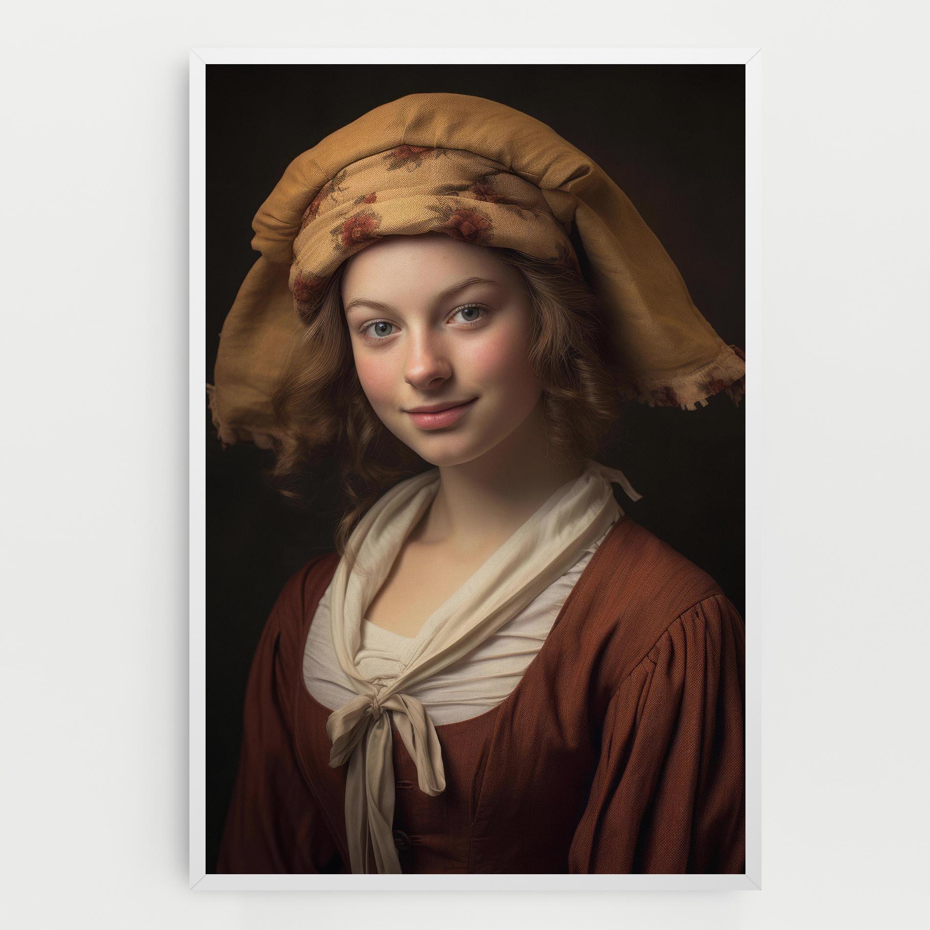 Tablou Canvas Young Vintage Woman mockup 0