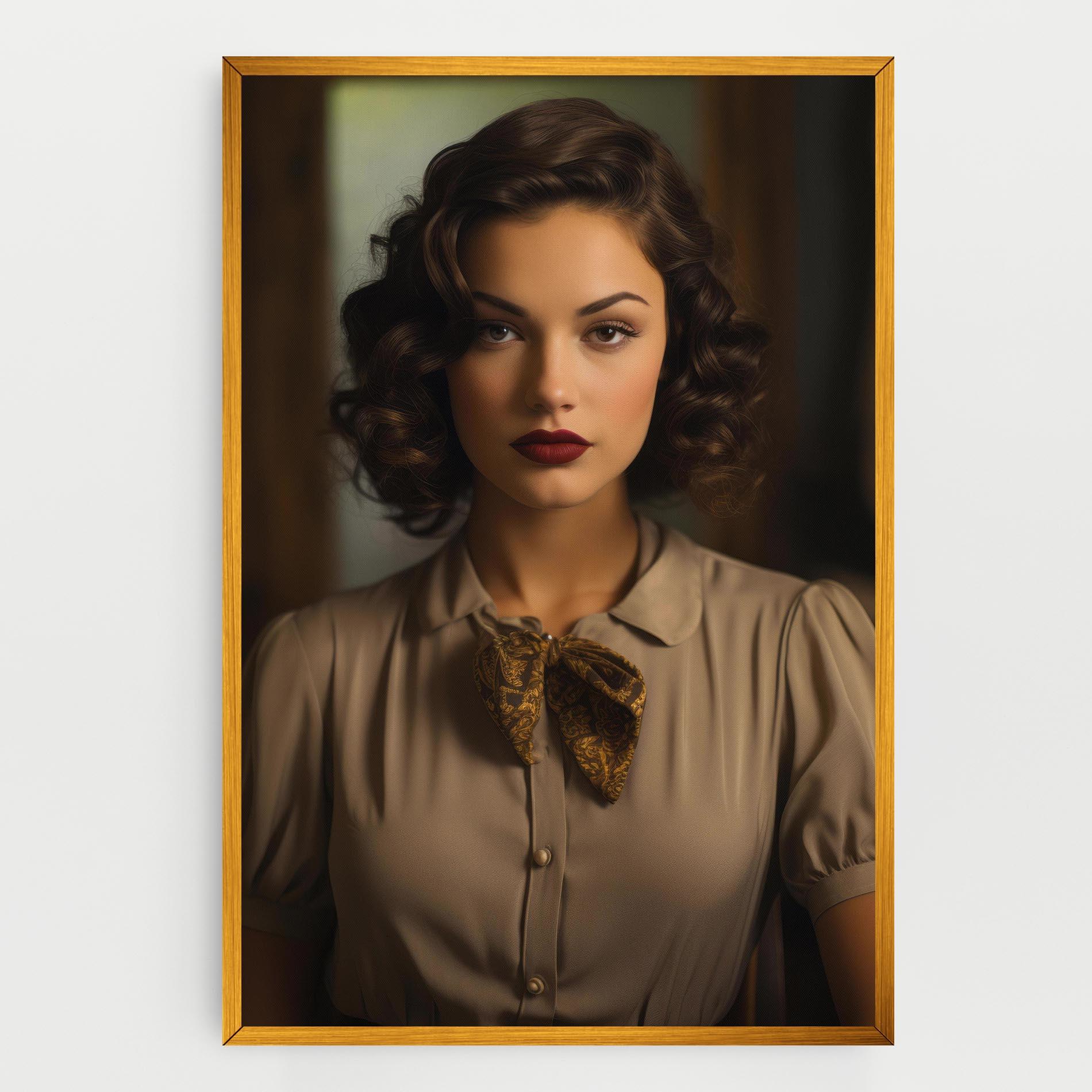 Tablou Canvas Beige Vintage Blouse mockup 0