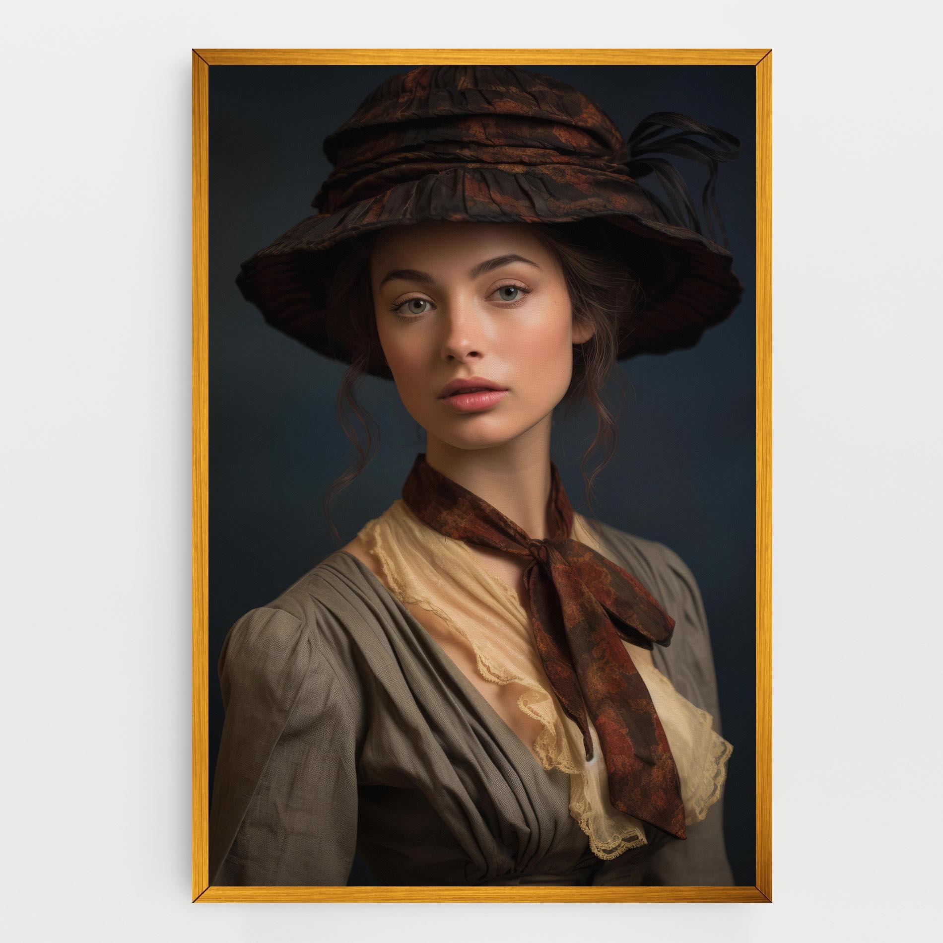 Tablou Canvas Brown Vintage Hat mockup 0