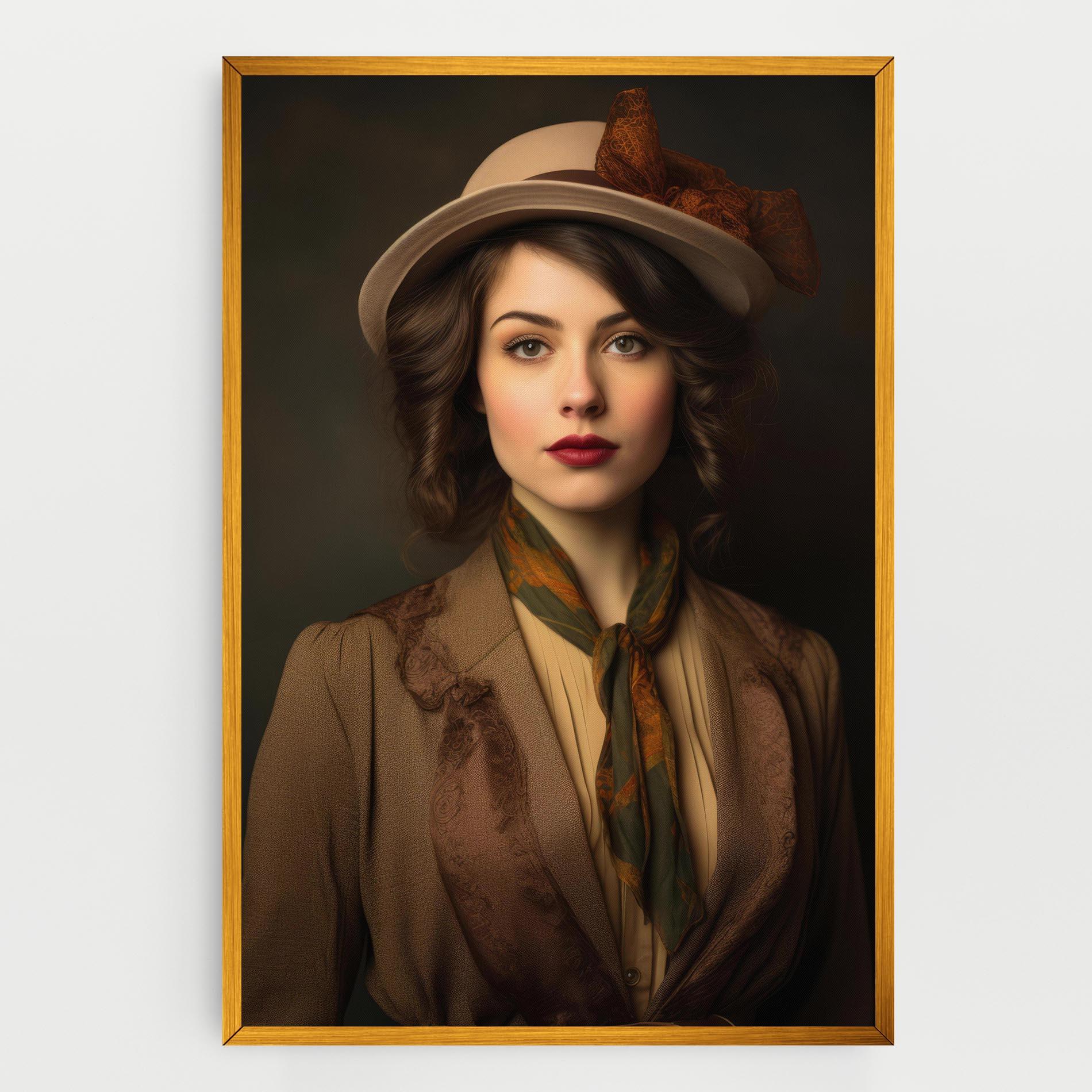 Tablou Canvas Cream Vintage Hat mockup 0